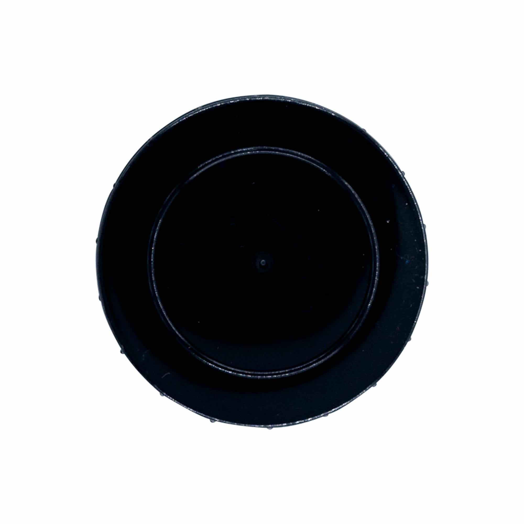 Screw cap, PP plastic, black, for opening: DIN 55