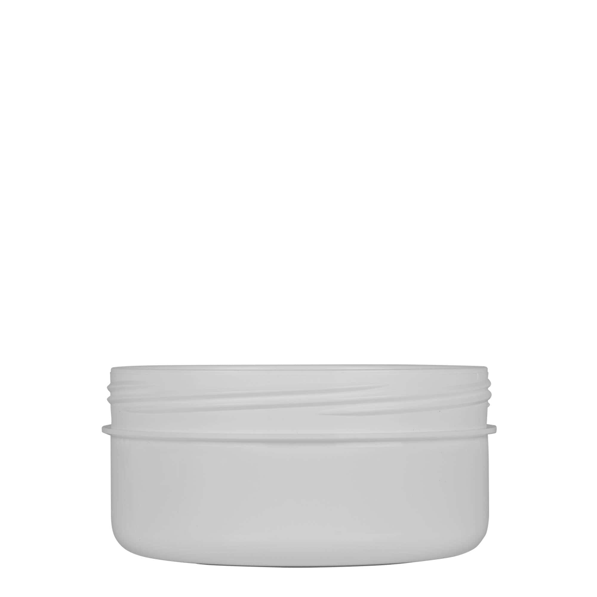 250 ml plastic jar 'White Line', PP, white, closure: screw cap