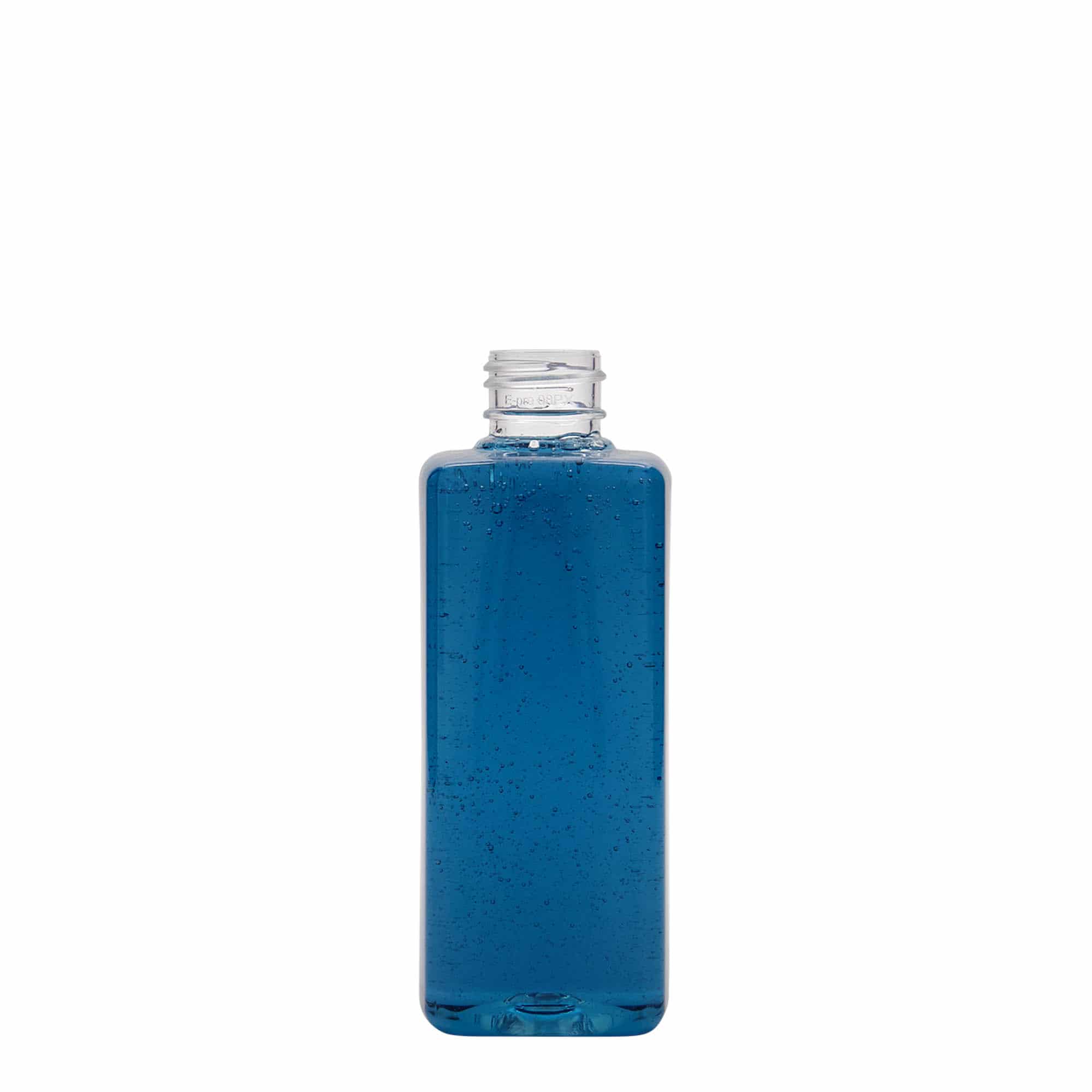 200 ml PET bottle 'Karl', square, plastic, closure: GPI 24/410