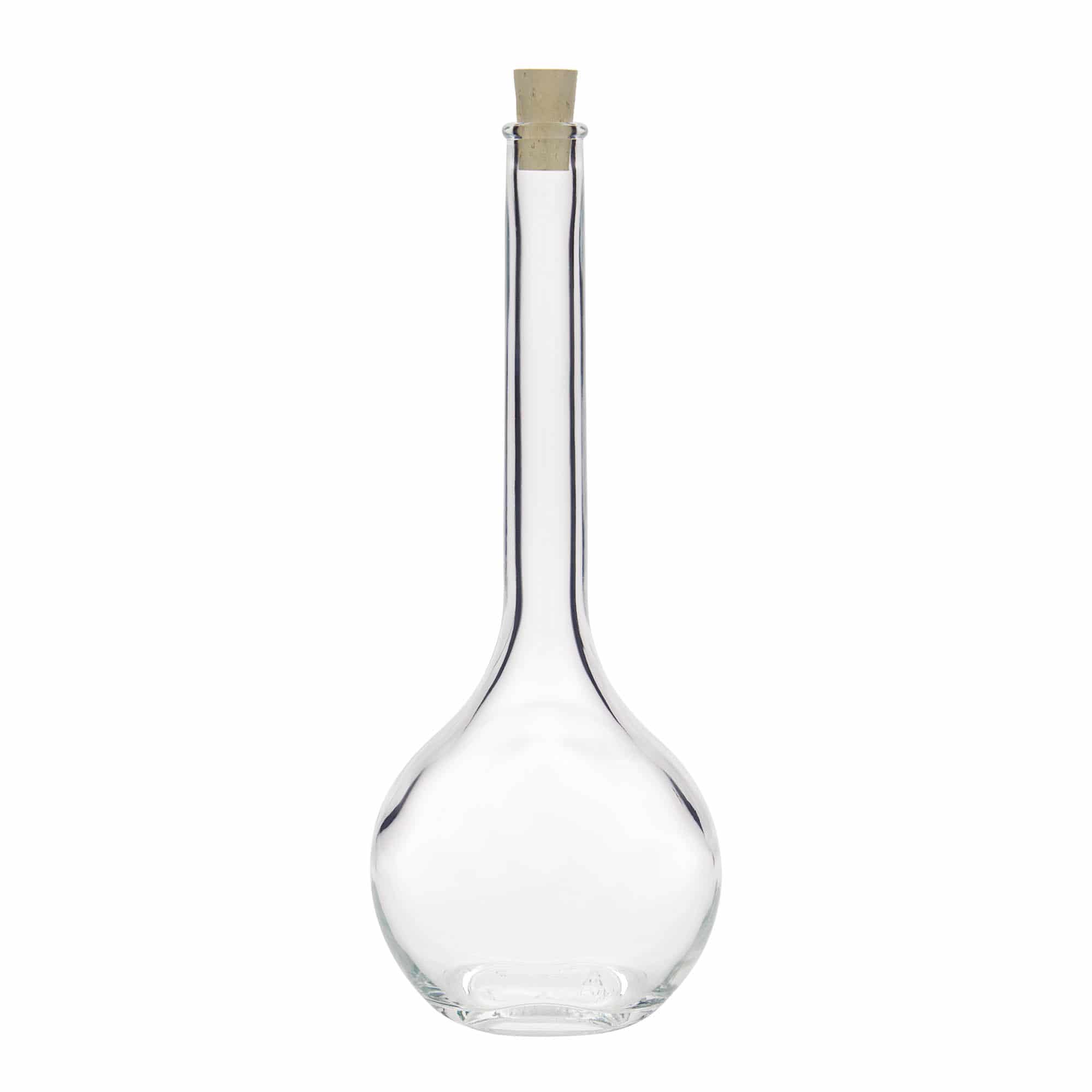 500 ml glass bottle 'Contessa', oval, closure: cork