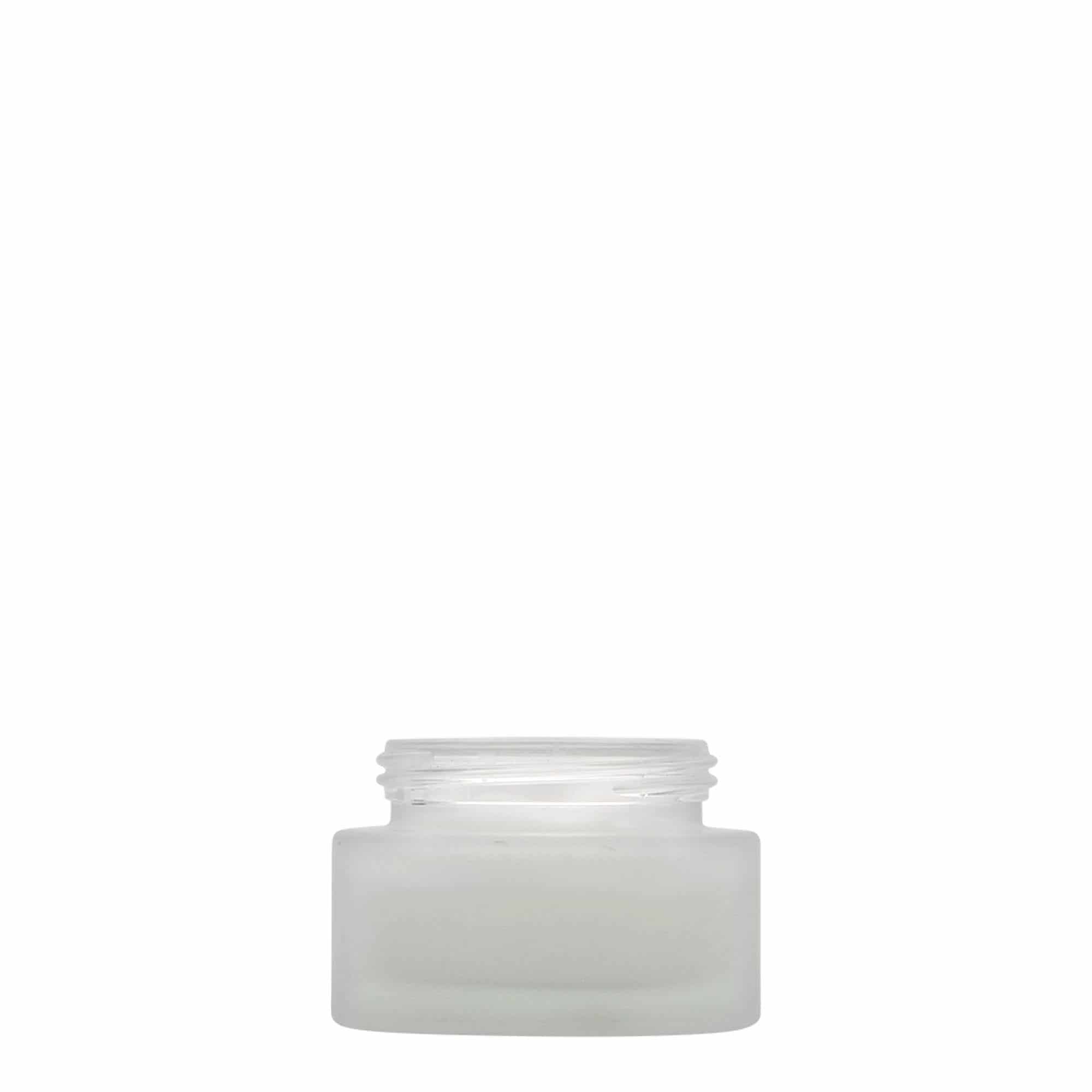 30 ml cosmetic jar 'Platin Edition', glass, frosted, closure: screw cap