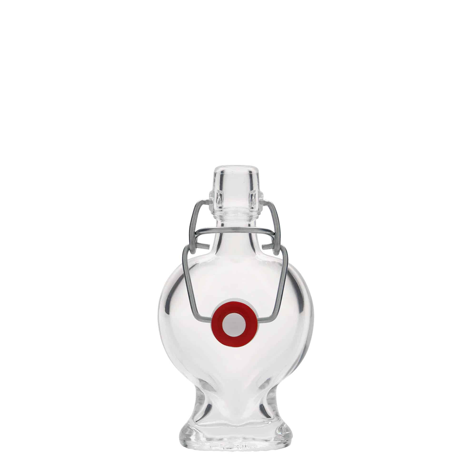 40 ml glass bottle 'Heart', closure: swing top