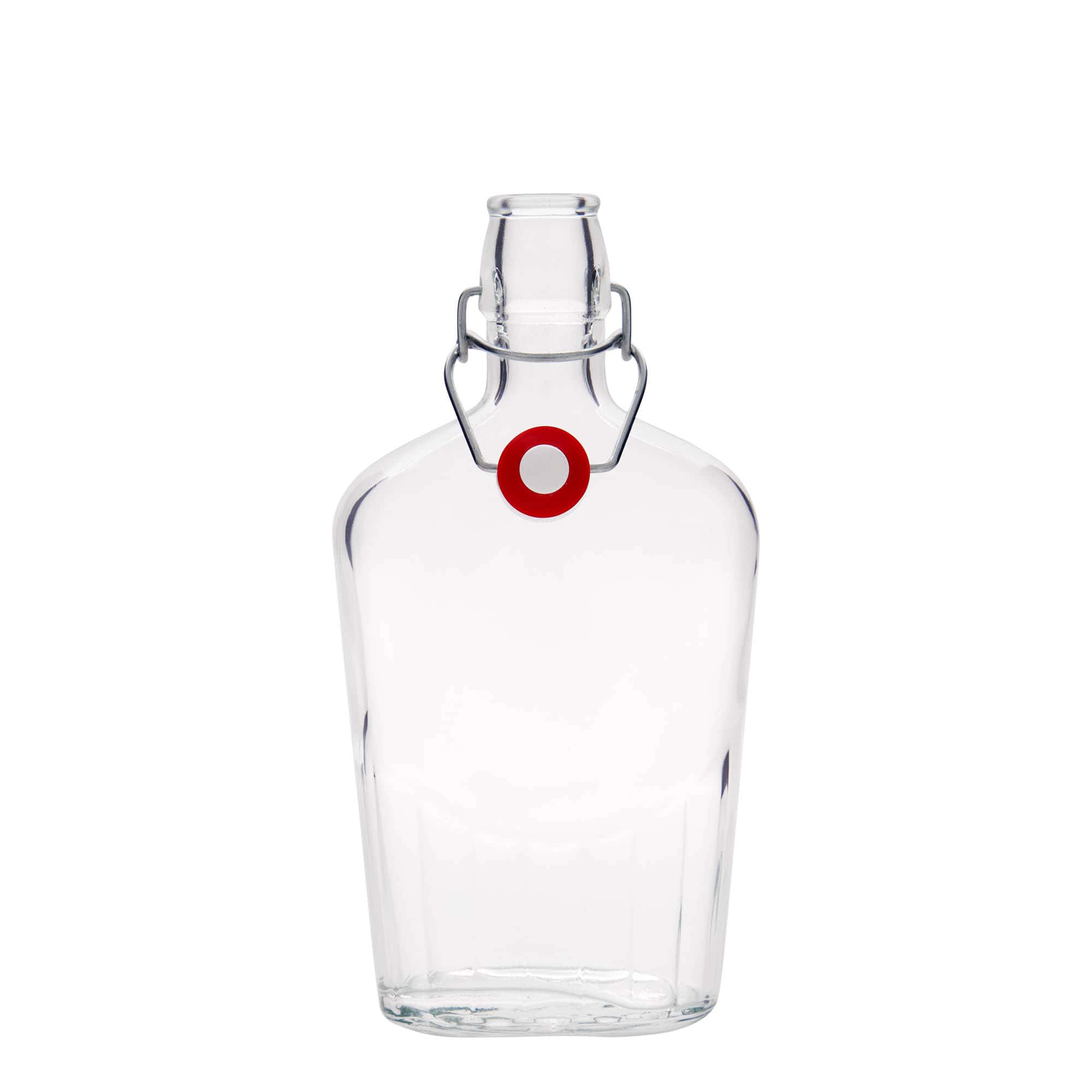 500 ml glass bottle 'Fiaschetta', oval, closure: swing top