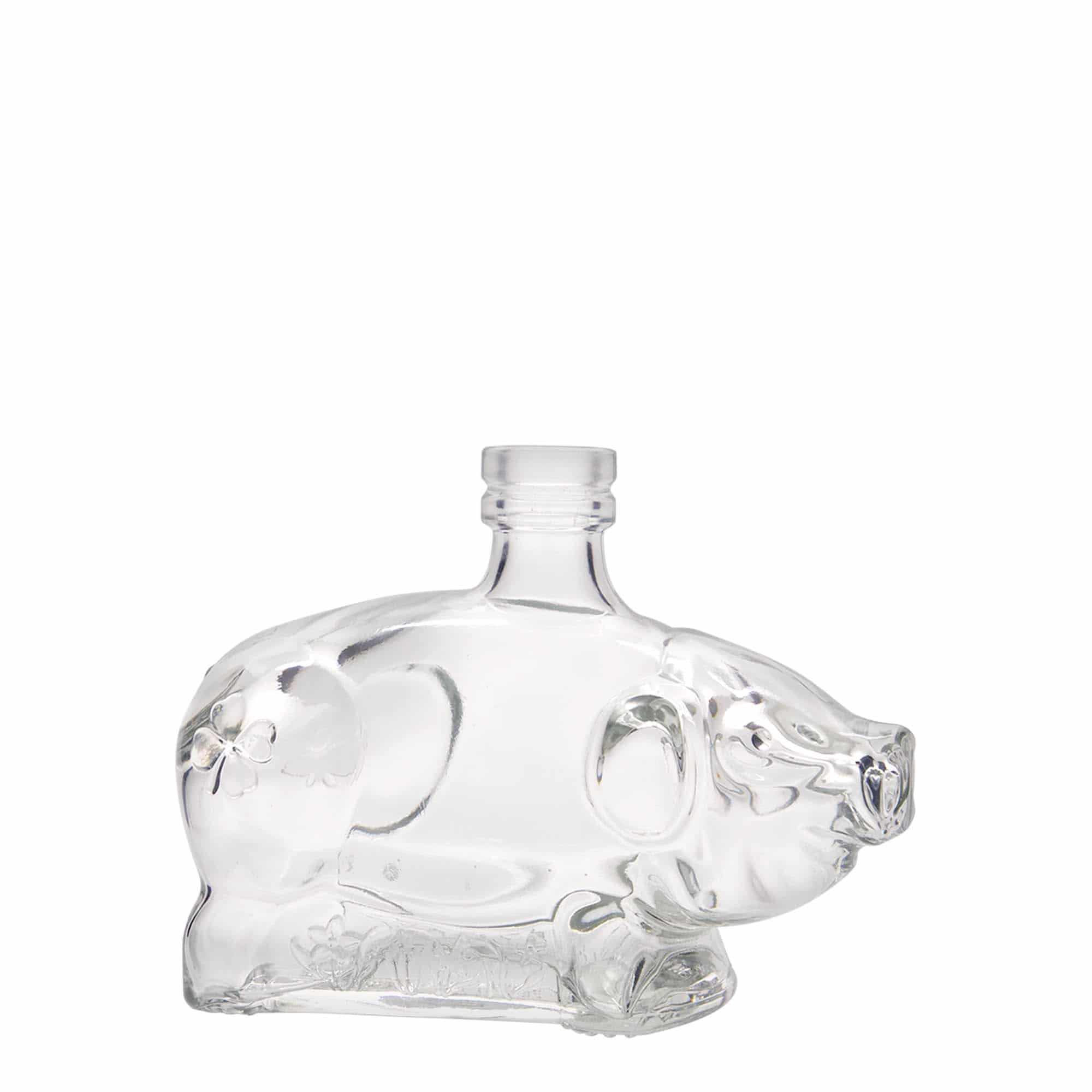 200 ml glass bottle 'Piglet', closure: cork