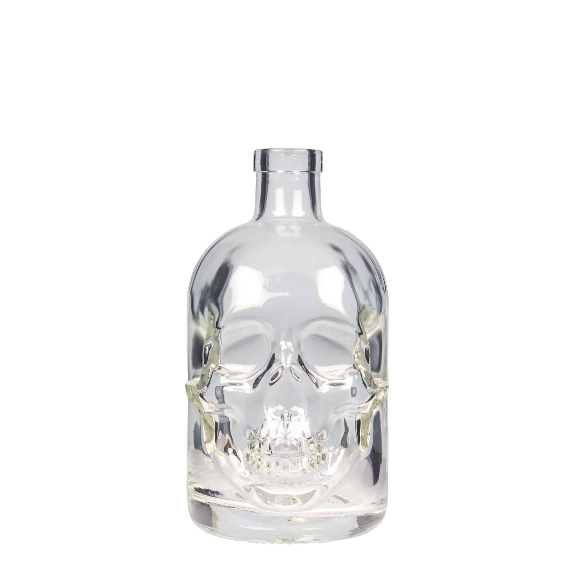 500 ml glass bottle 'Skull', closure: cork
