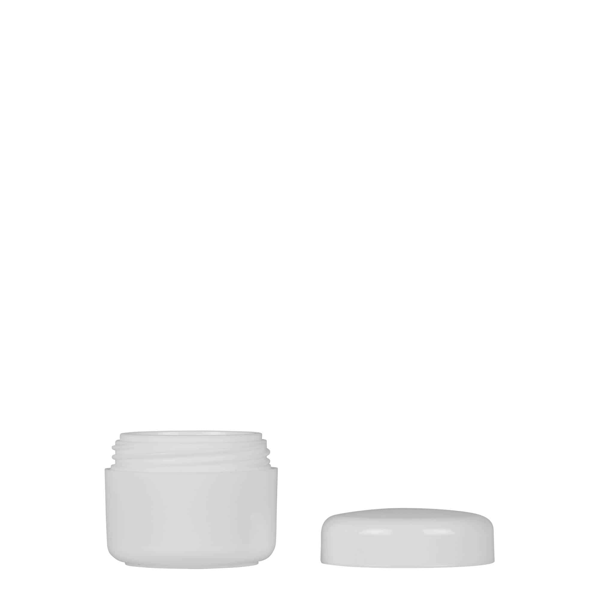 5 ml plastic jar 'Bianca', PP, white, closure: screw cap