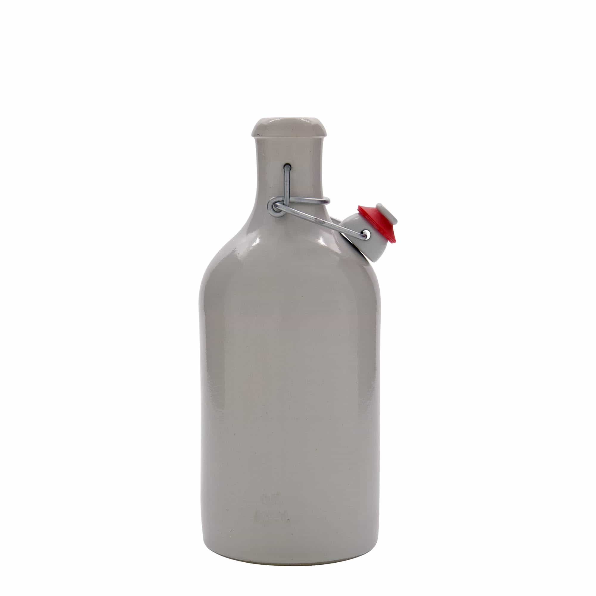 500 ml earthen jug, stoneware, white, closure: swing top