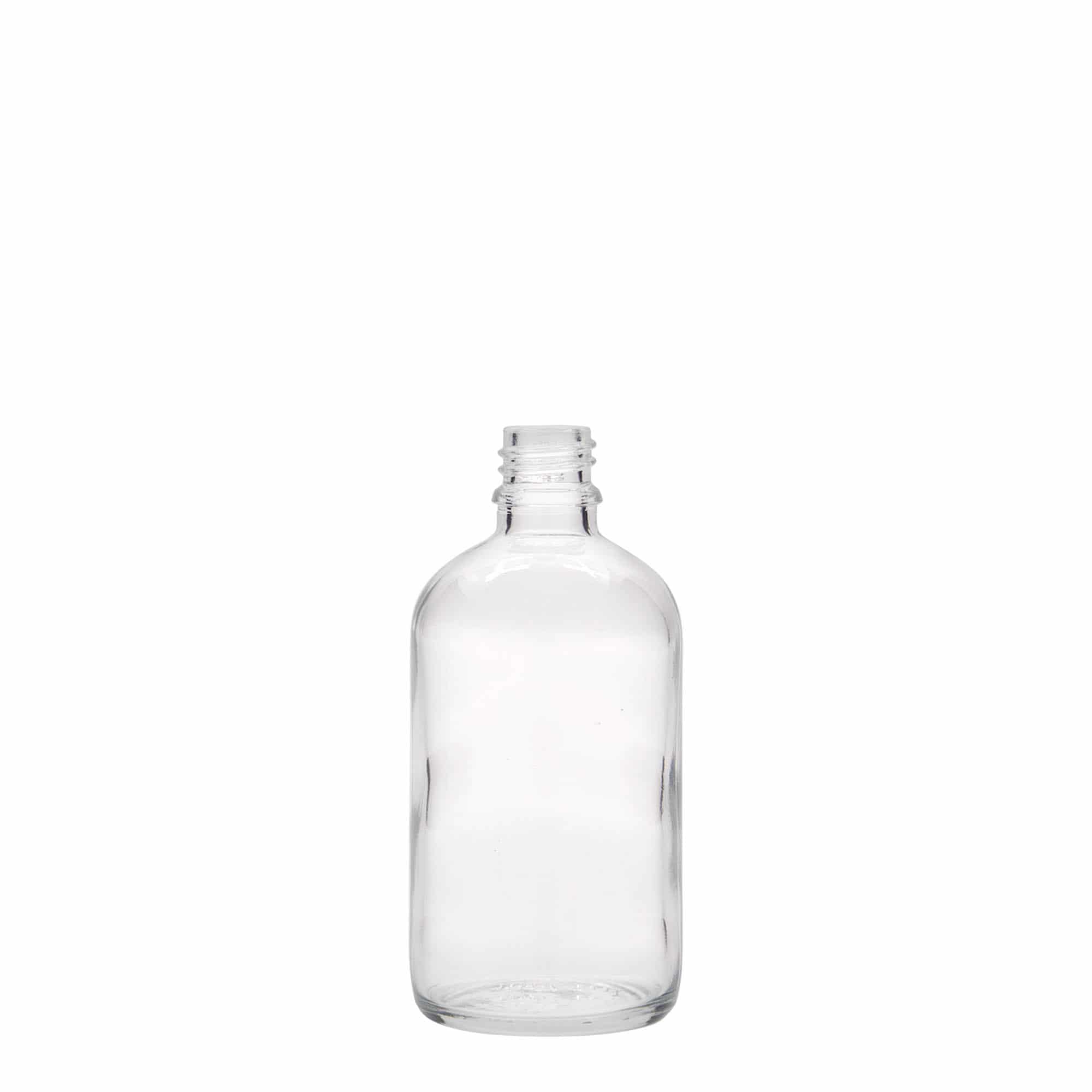 100 ml medicine bottle, glass, closure: DIN 18