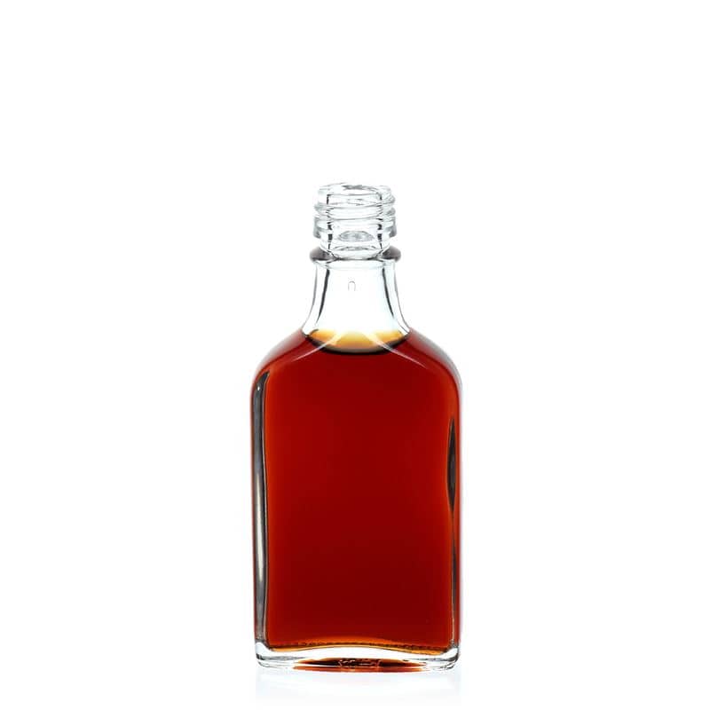 40 ml pocket flask bottle, rectangular, closure: PP 18