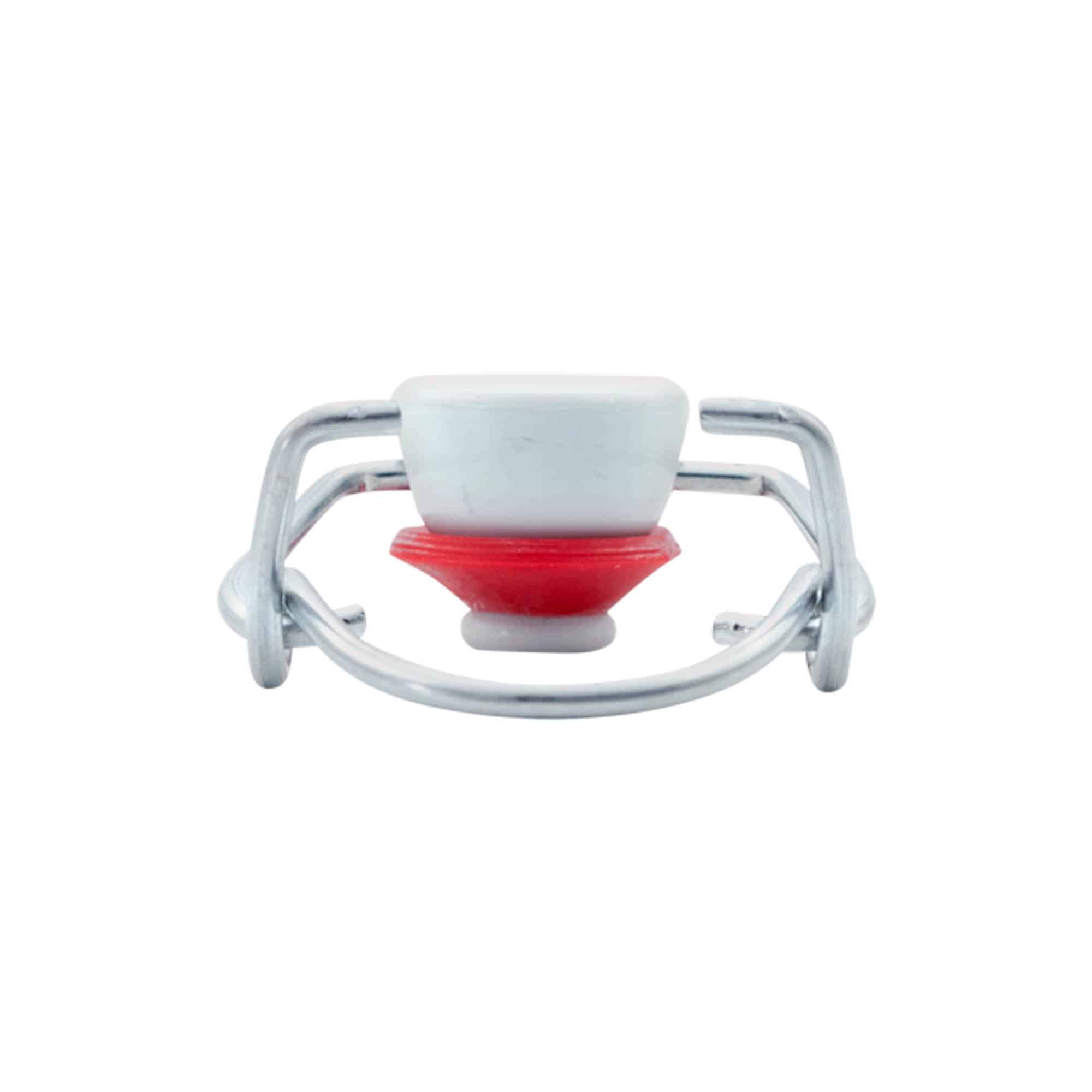 Standard swing top, plastic, red/white