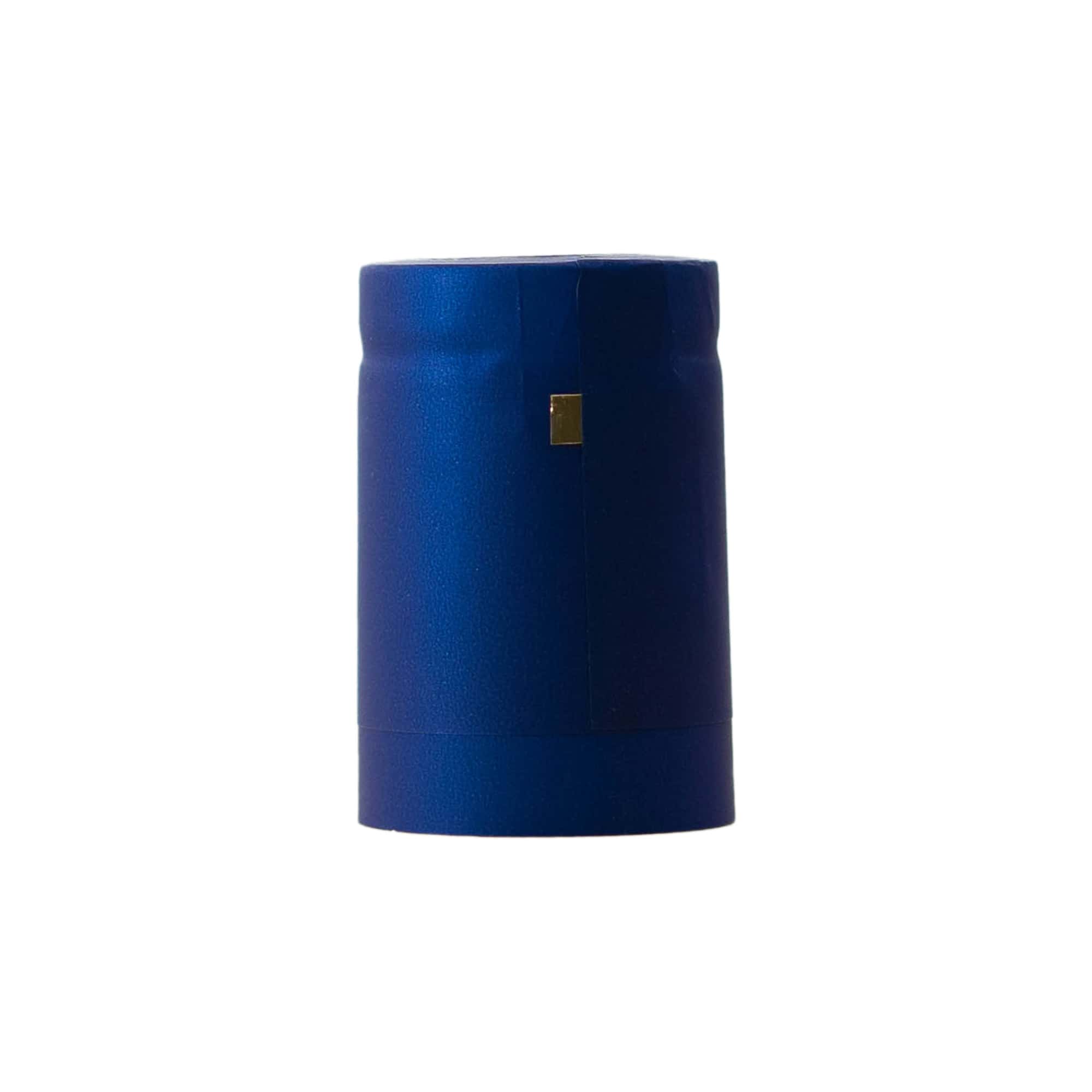 Heat shrink capsule 32x41, PVC plastic, blue