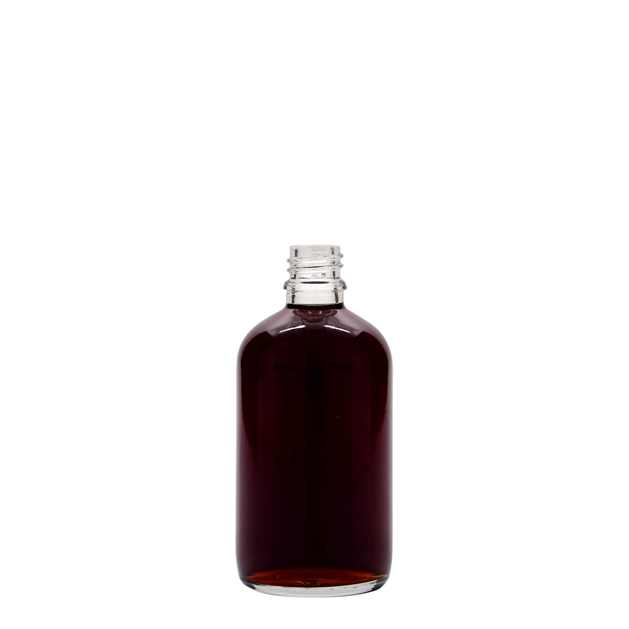 100 ml medicine bottle, glass, closure: DIN 18