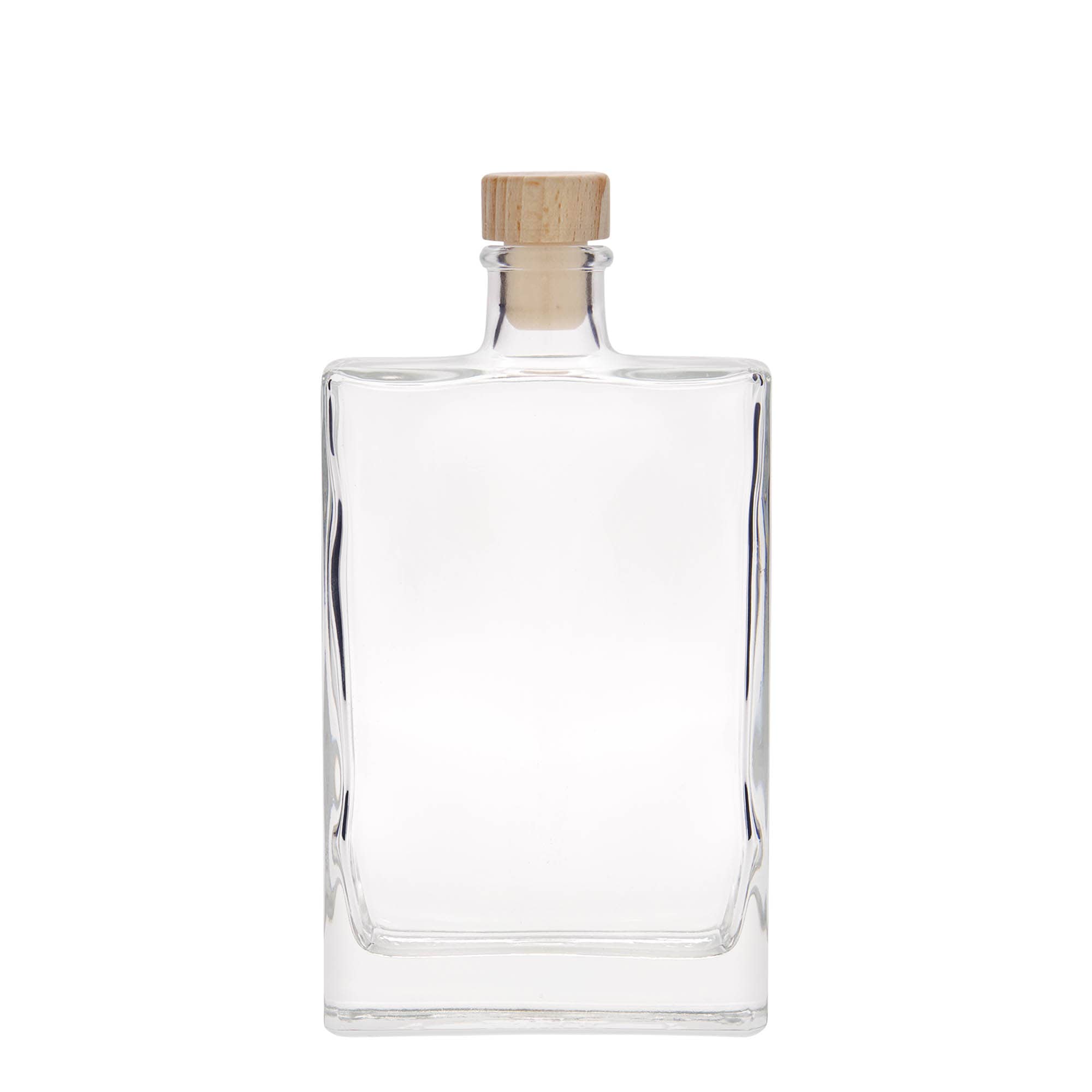 350 ml glass bottle 'Julia', rectangular, closure: cork