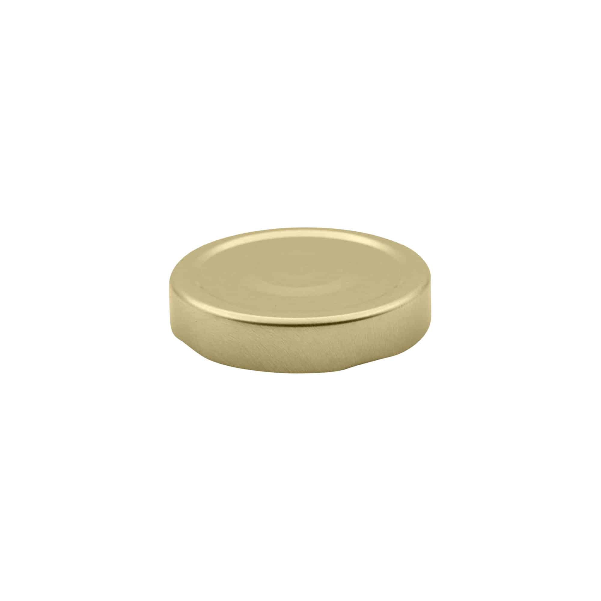 Deep twist off lid, tinplate, gold, for opening: Deep-TO 66