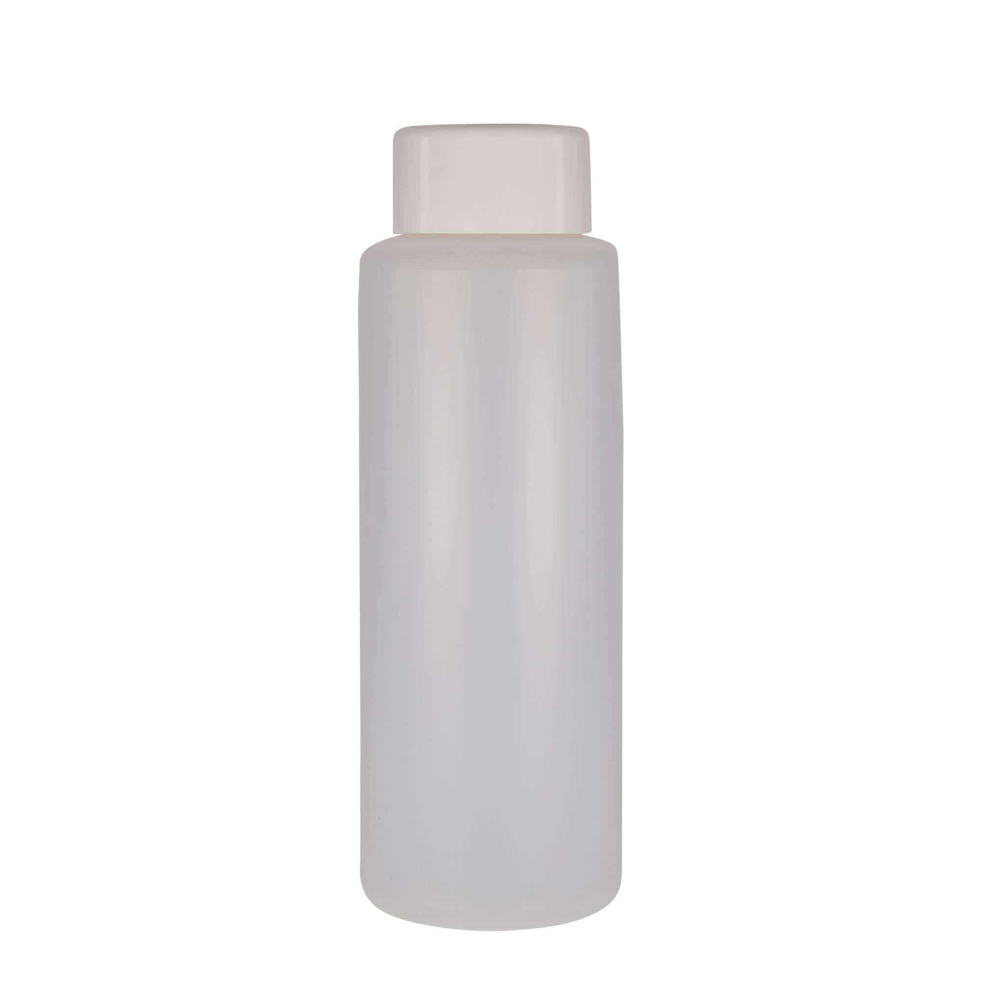 1,000 ml round bottle, PE plastic, natural, closure: screw cap