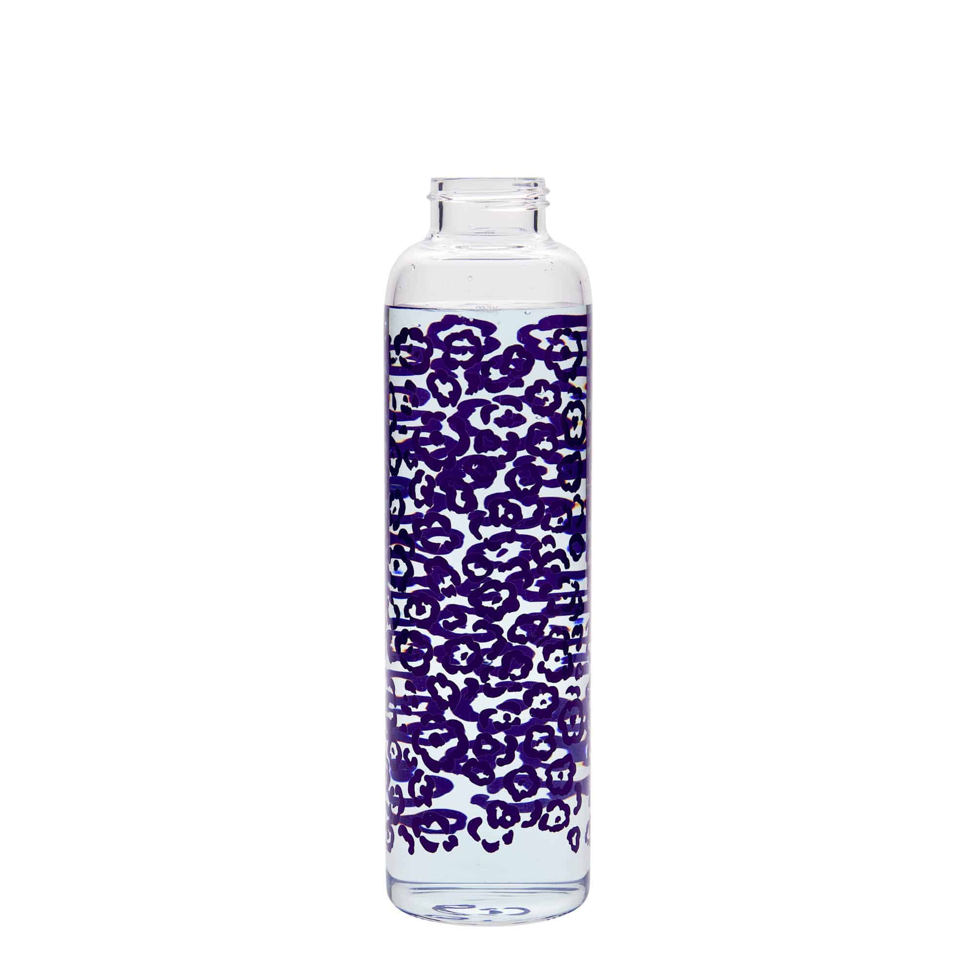 500 ml water bottle 'Perseus', print: purple flowers, closure: screw cap