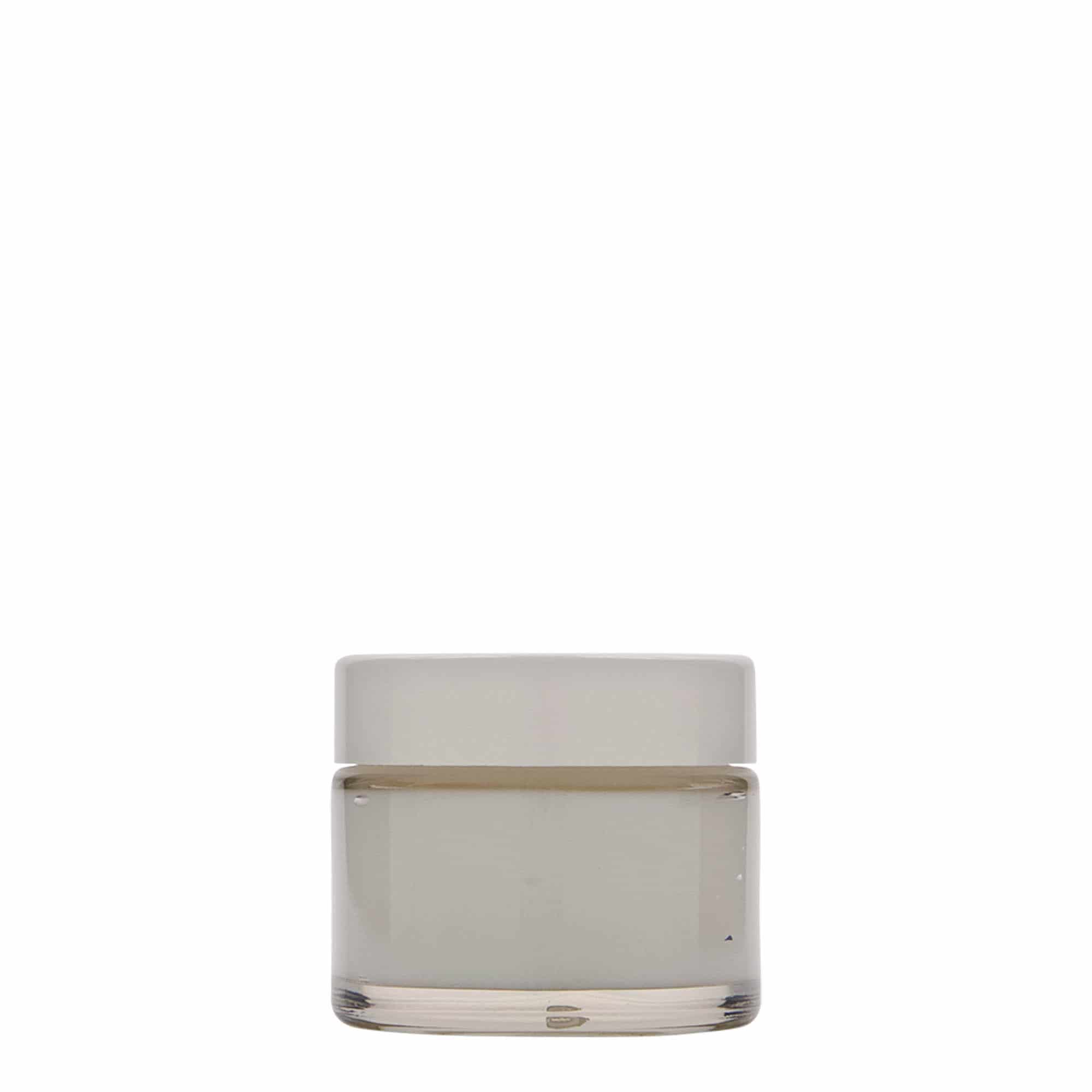 50 ml cosmetic jar 'Beauty', glass, closure: screw cap
