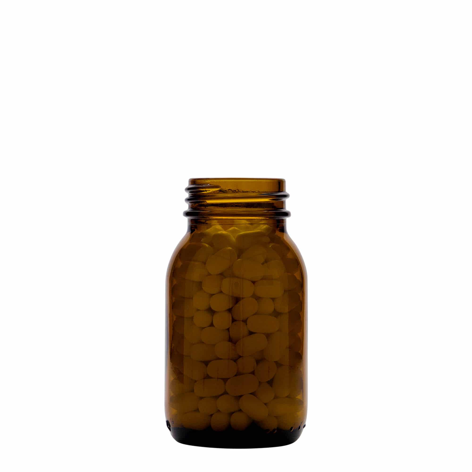 125 ml wide mouth jar, brown, closure: DIN 40