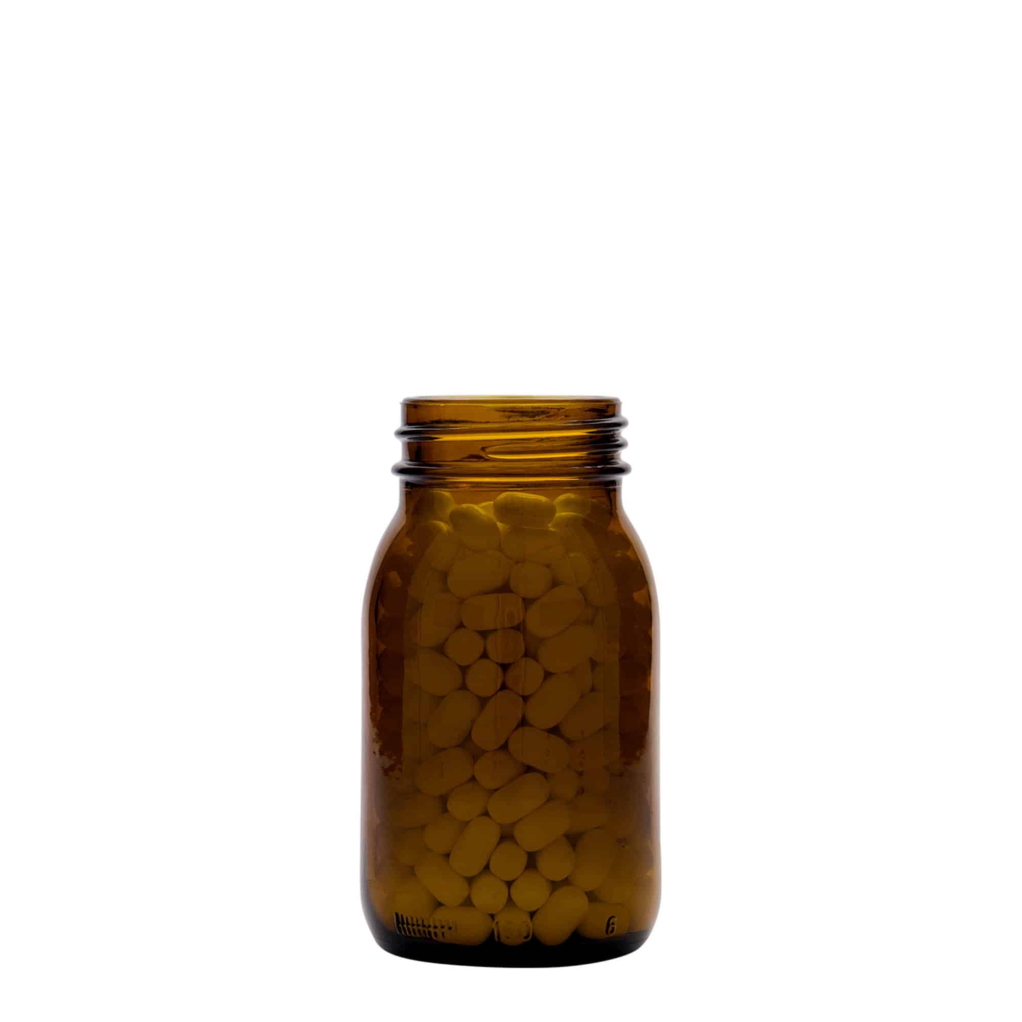 150 ml wide mouth jar, brown, closure: DIN 45