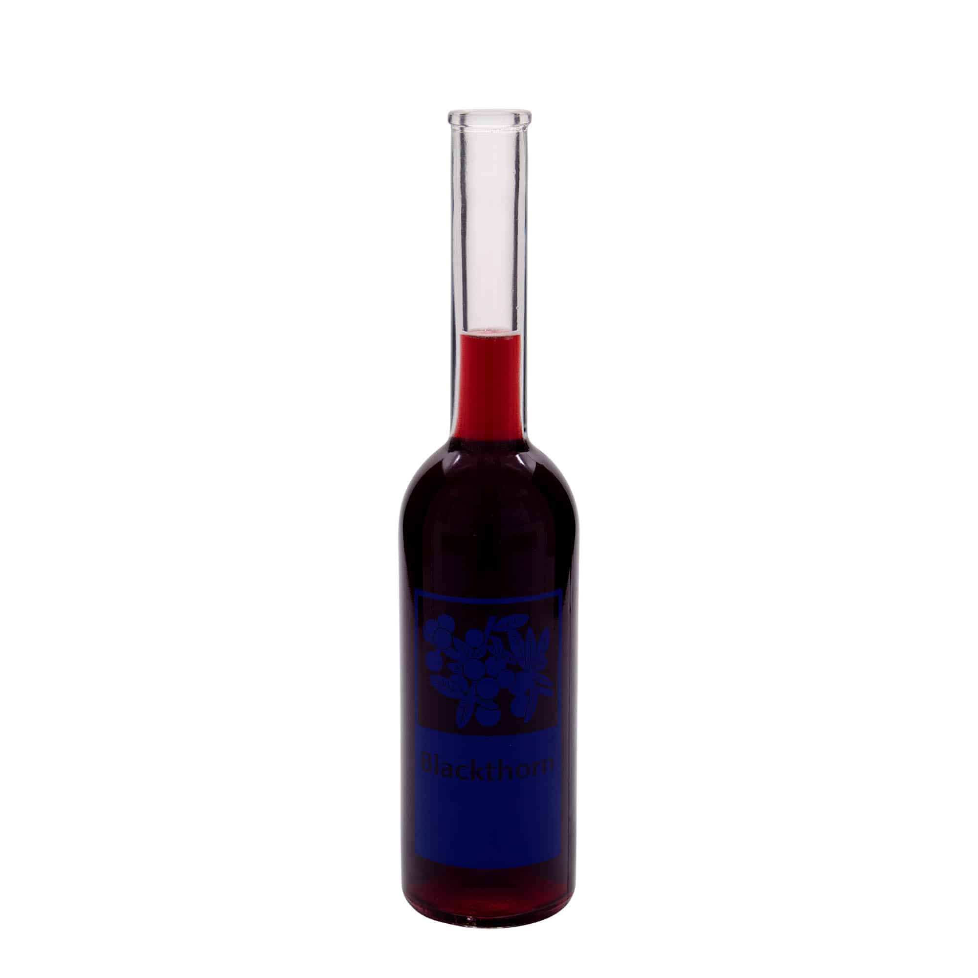 500 ml glass bottle 'Opera', print: Blackthorn, closure: cork