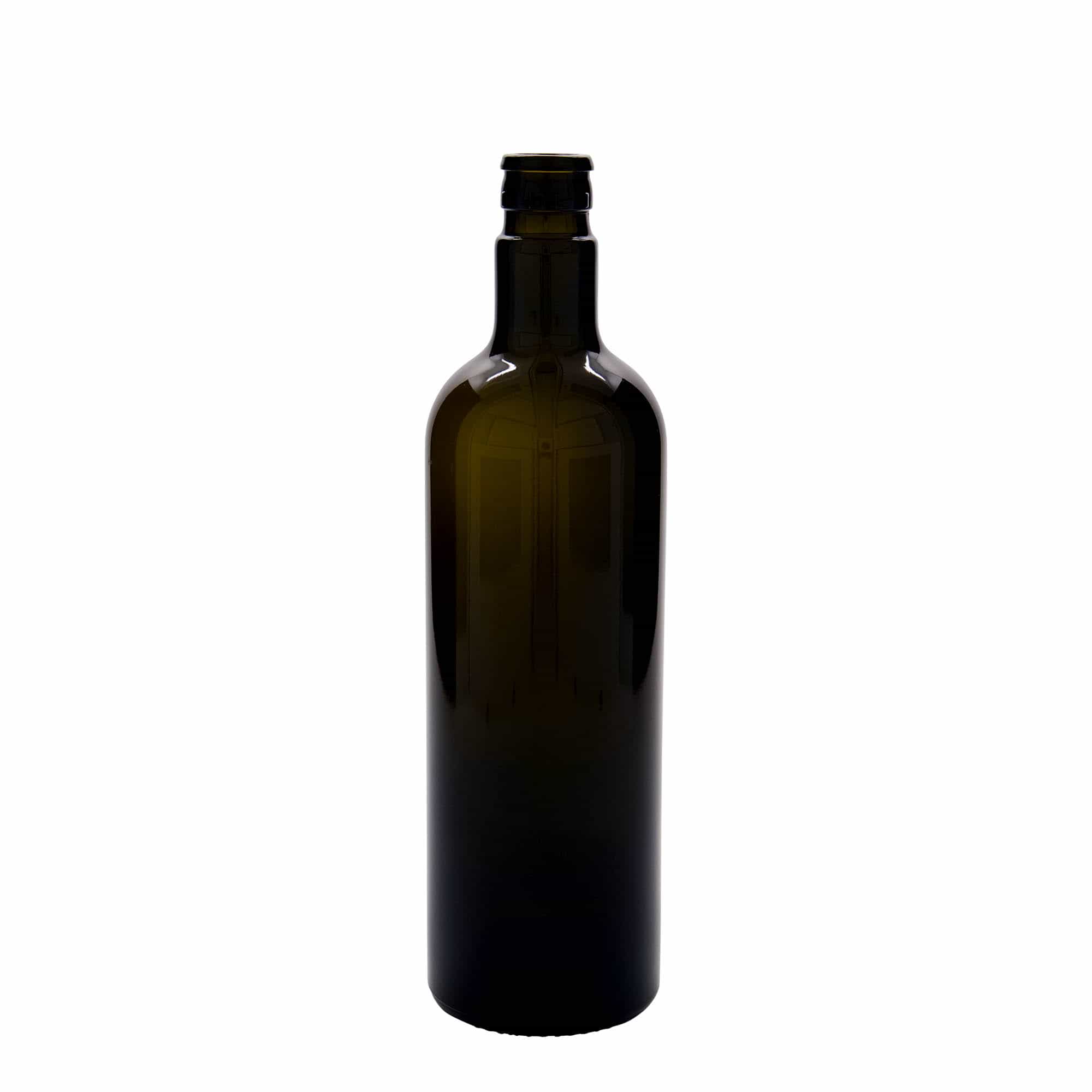 750 ml oil/vinegar bottle 'Willy New', glass, antique green, closure: DOP