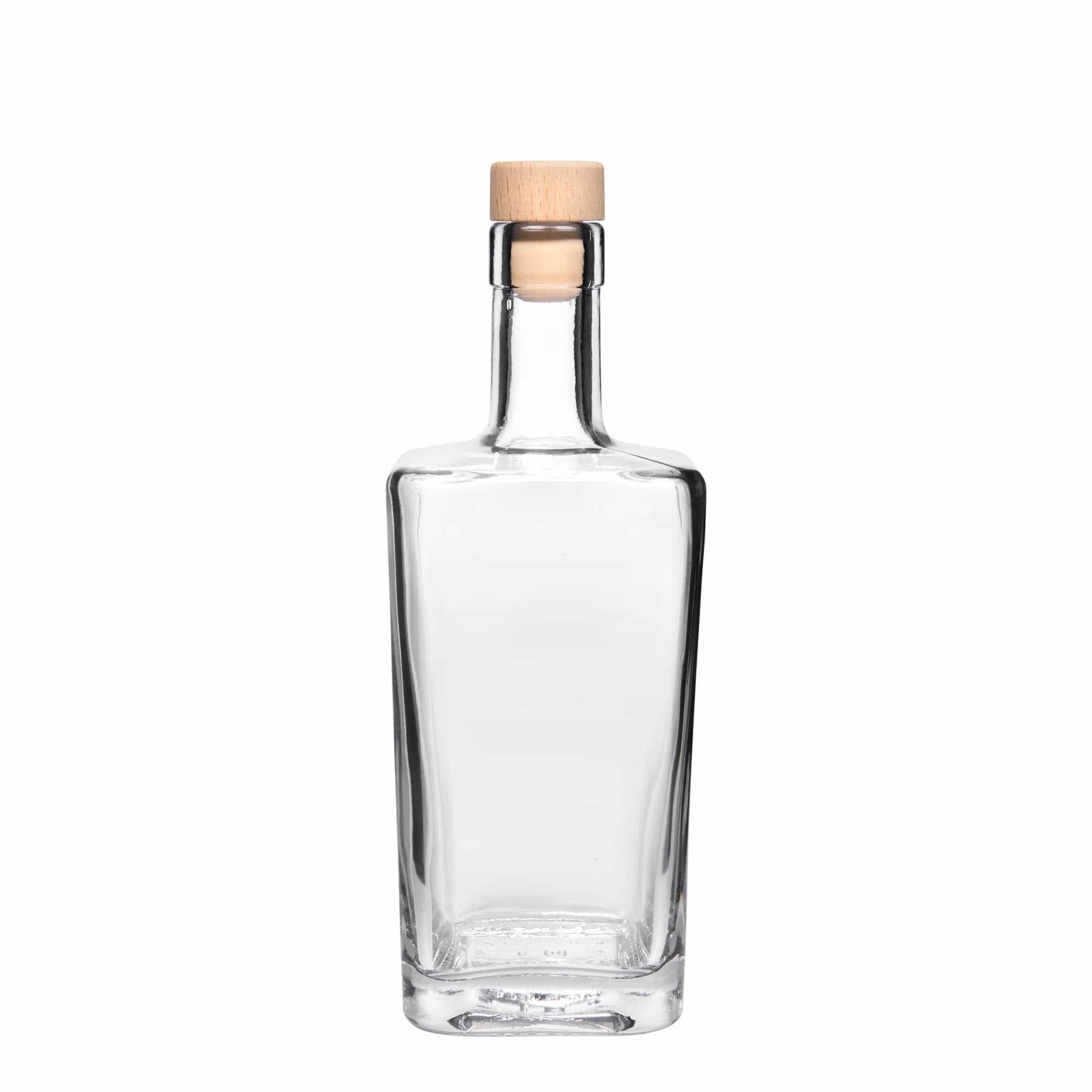 500 ml glass bottle 'Noel', square, closure: cork