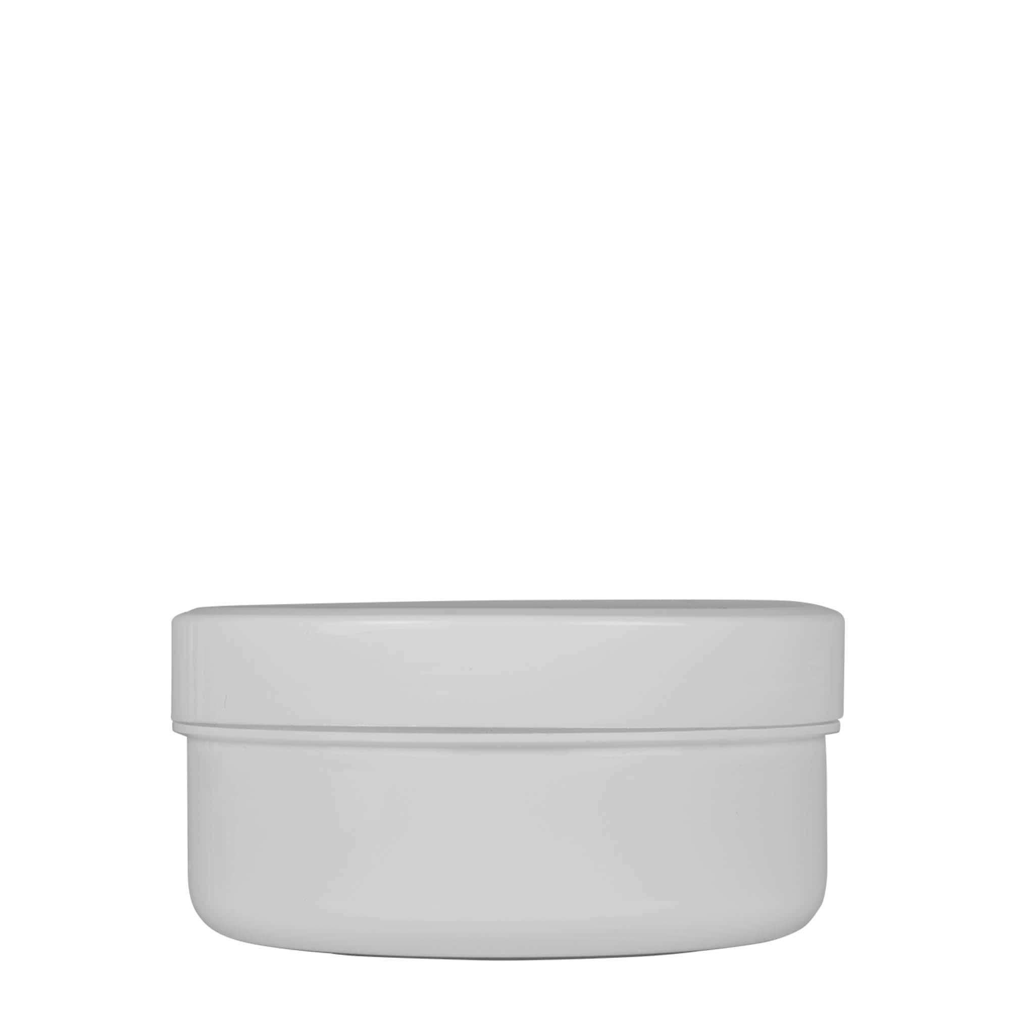250 ml plastic jar 'White Line', PP, white, closure: screw cap