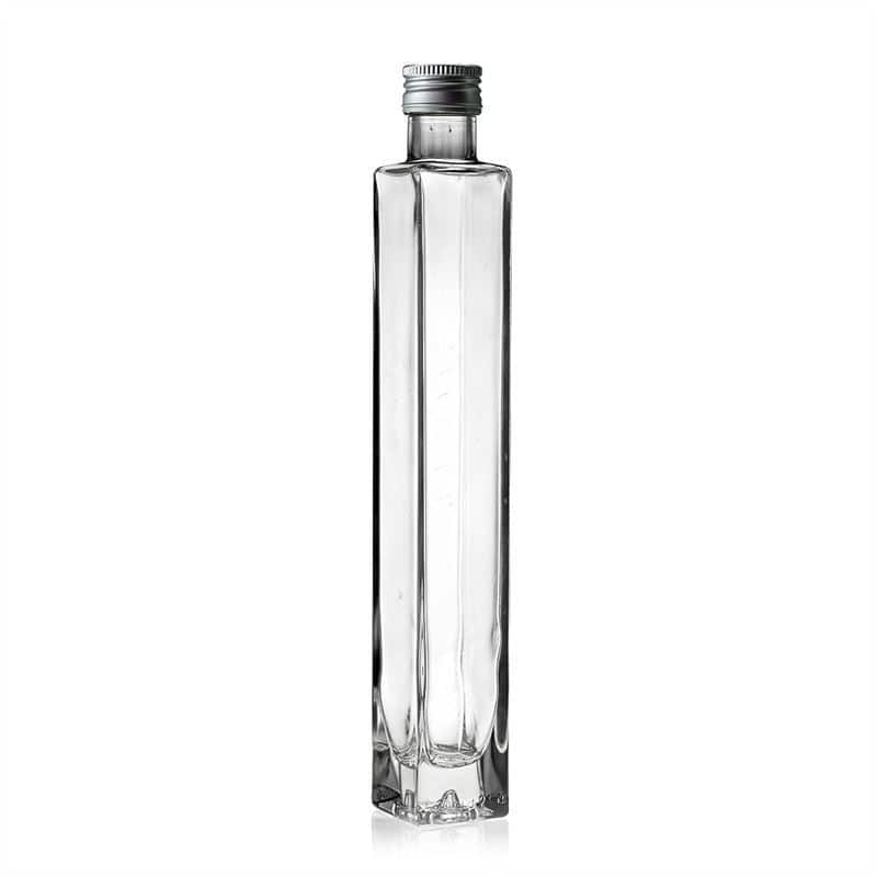 200 ml glass bottle 'Tommy', square, closure: PP 28