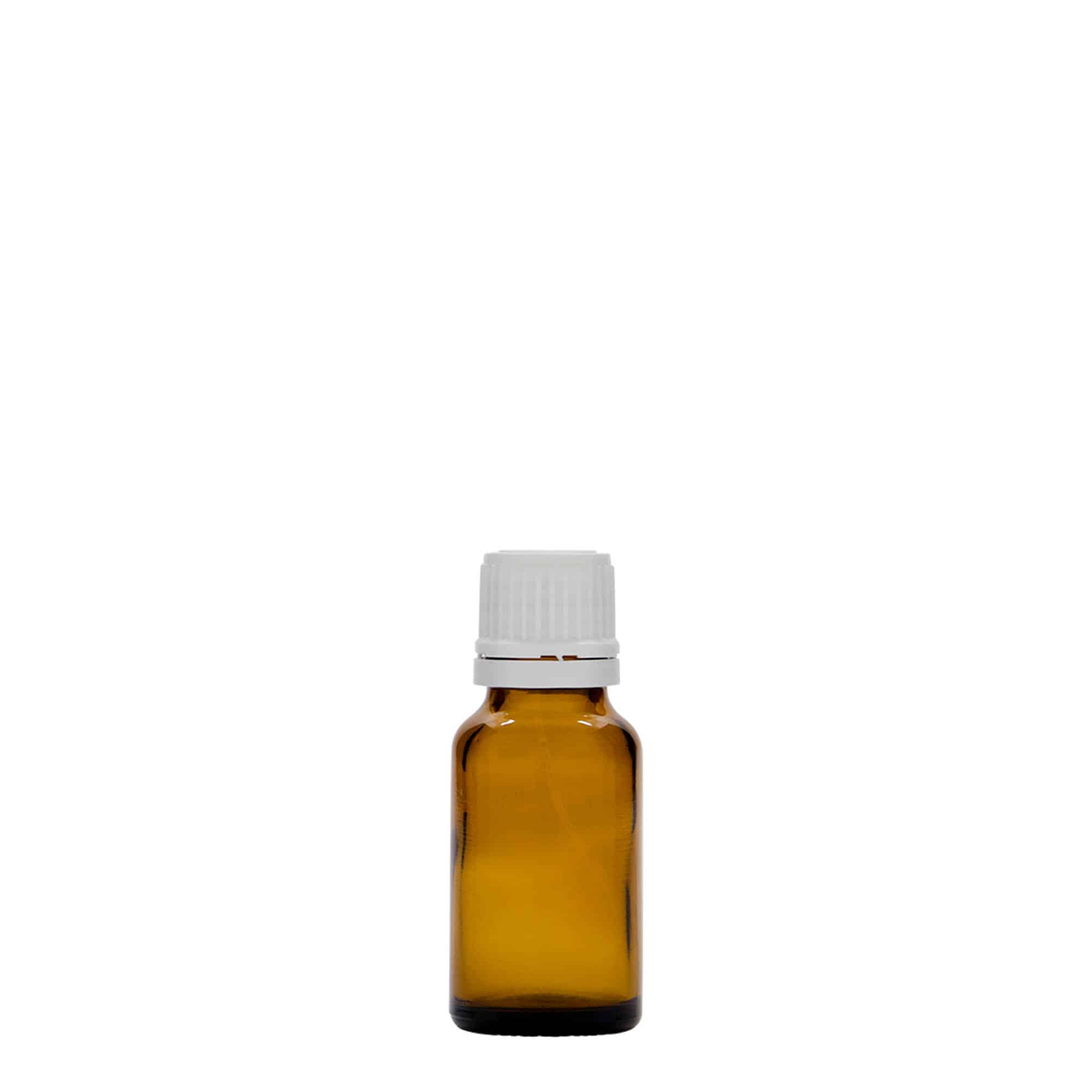 15 ml medicine bottle, glass, brown, closure: DIN 18