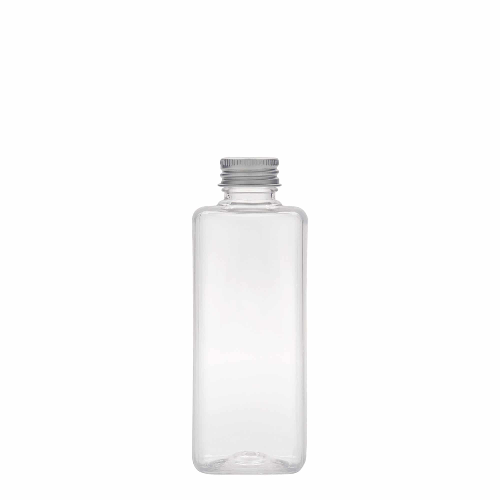 200 ml PET bottle 'Karl', square, plastic, closure: GPI 24/410