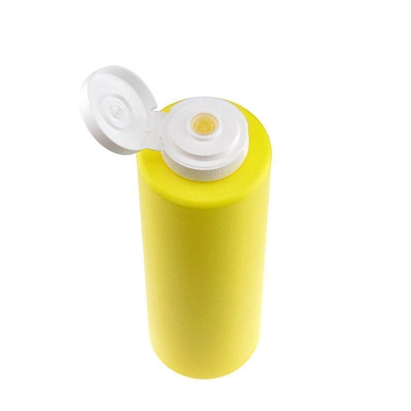 500 ml condiment bottle, LDPE plastic, yellow, closure: GPI 38/400