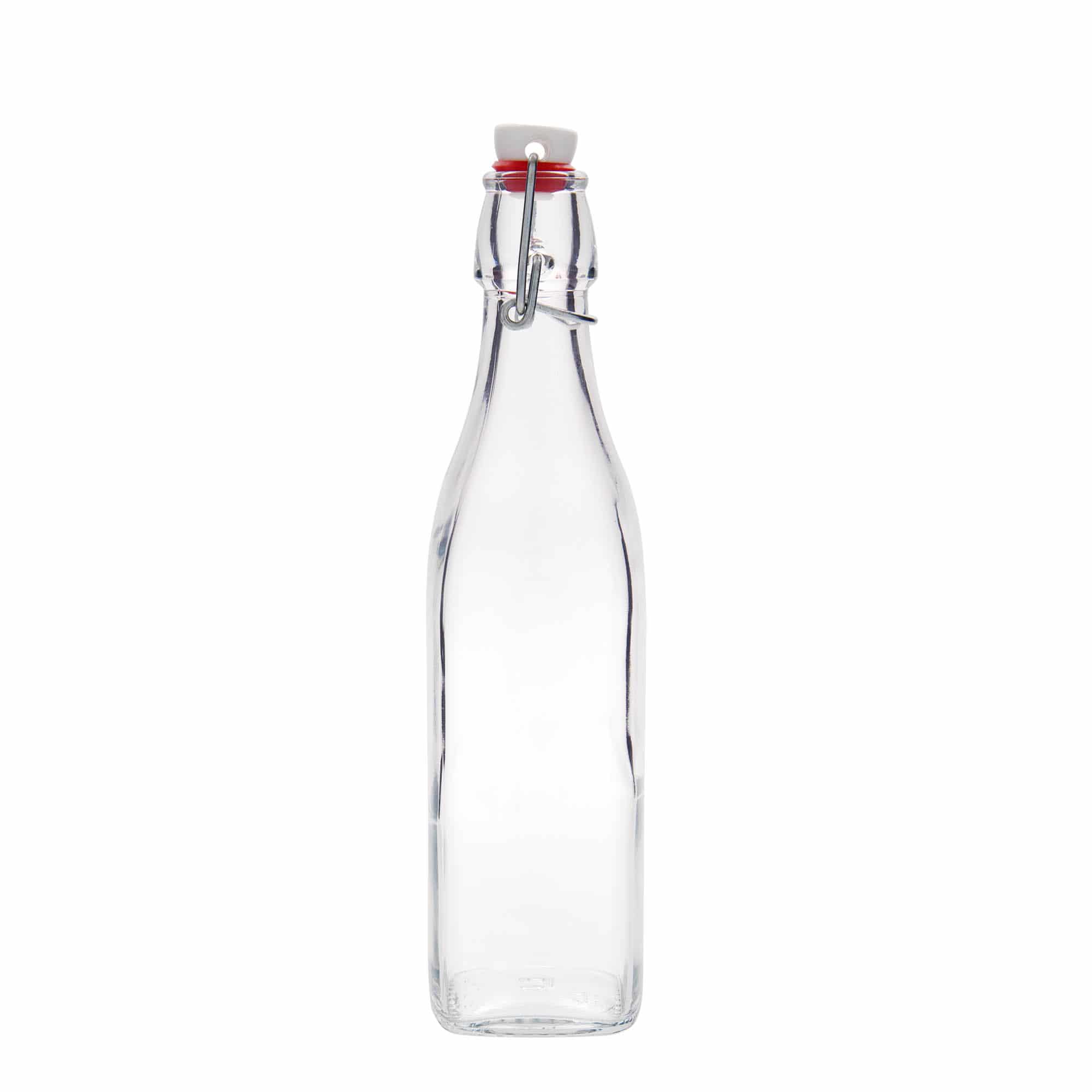 500 ml glass bottle 'Swing', square, closure: swing top