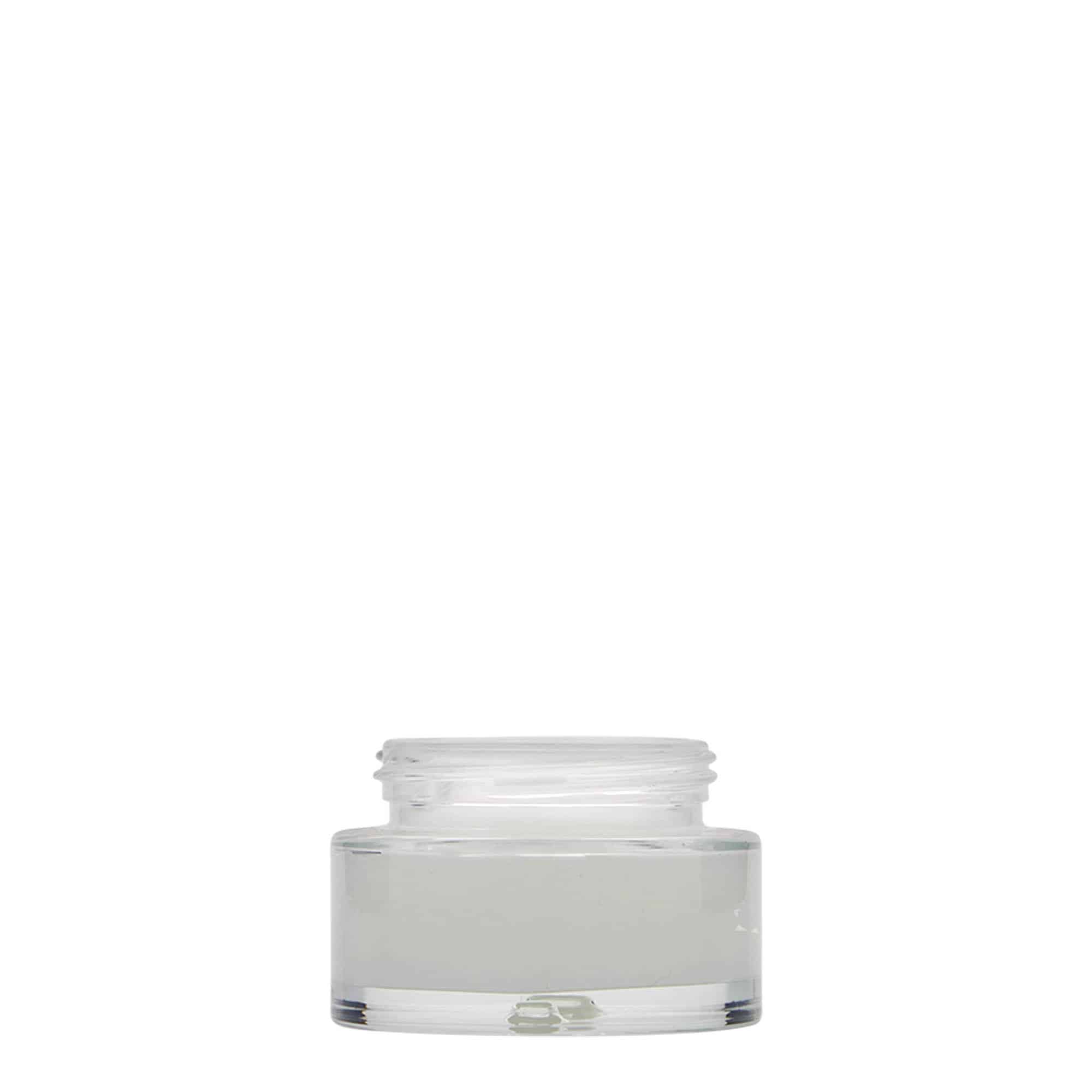 30 ml cosmetic jar 'Clear Edition', glass, closure: screw cap