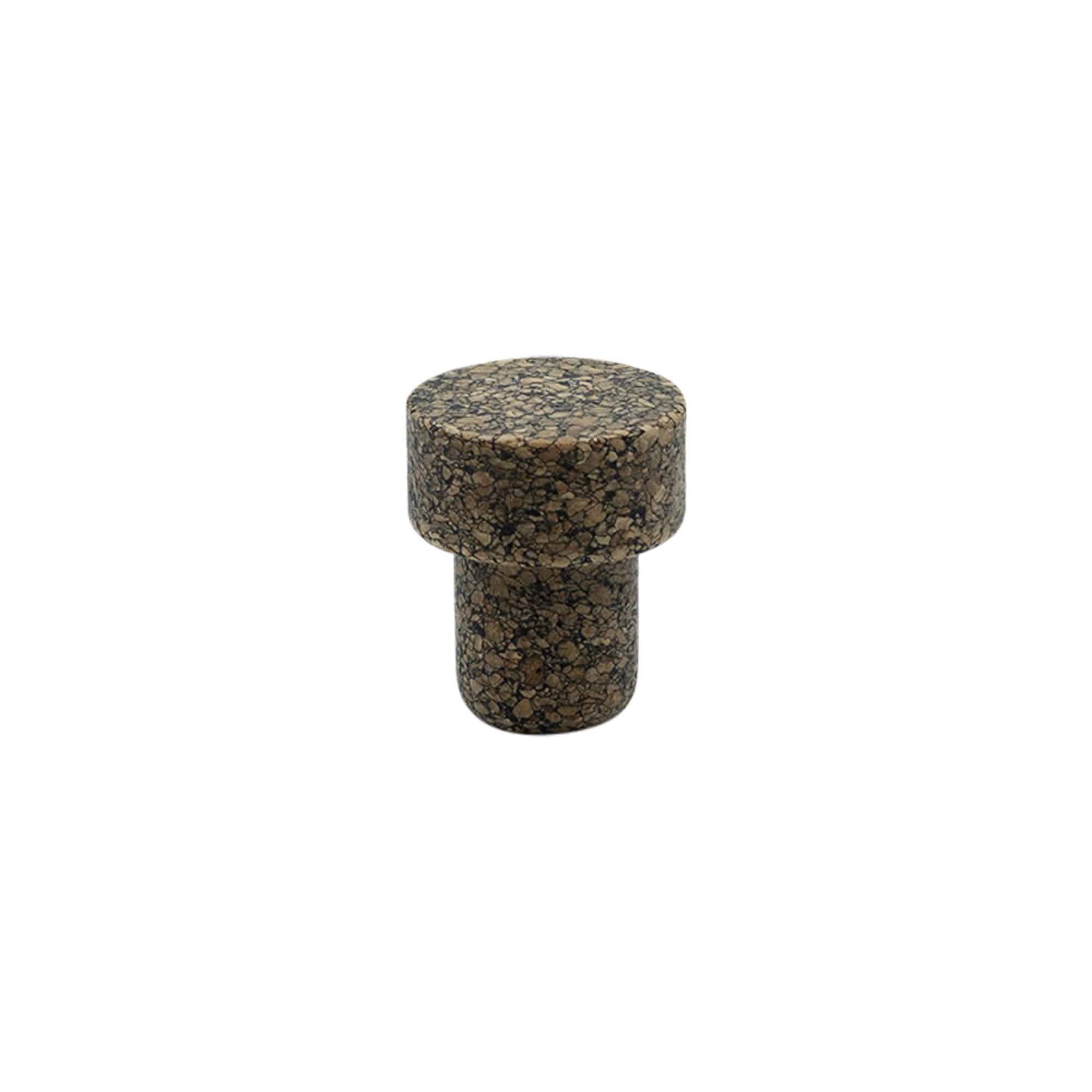 19.5 mm mushroom cork 'Sharp', Corkcoal, for opening: cork