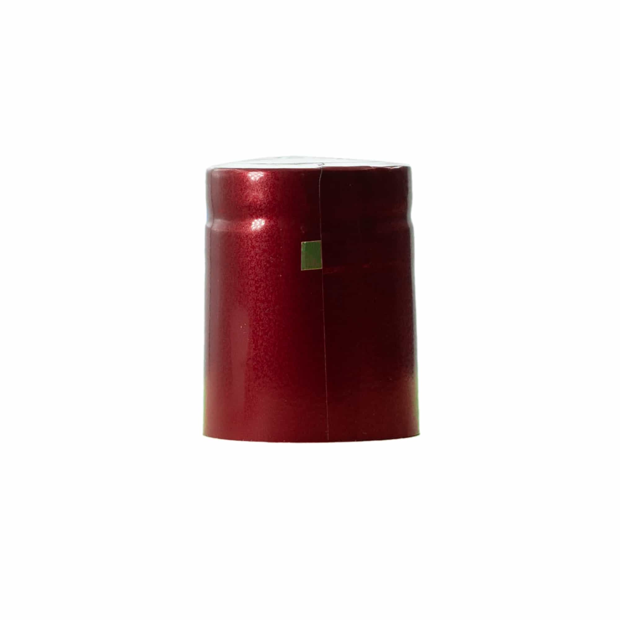 Heat shrink capsule 32x41, PVC plastic, wine red