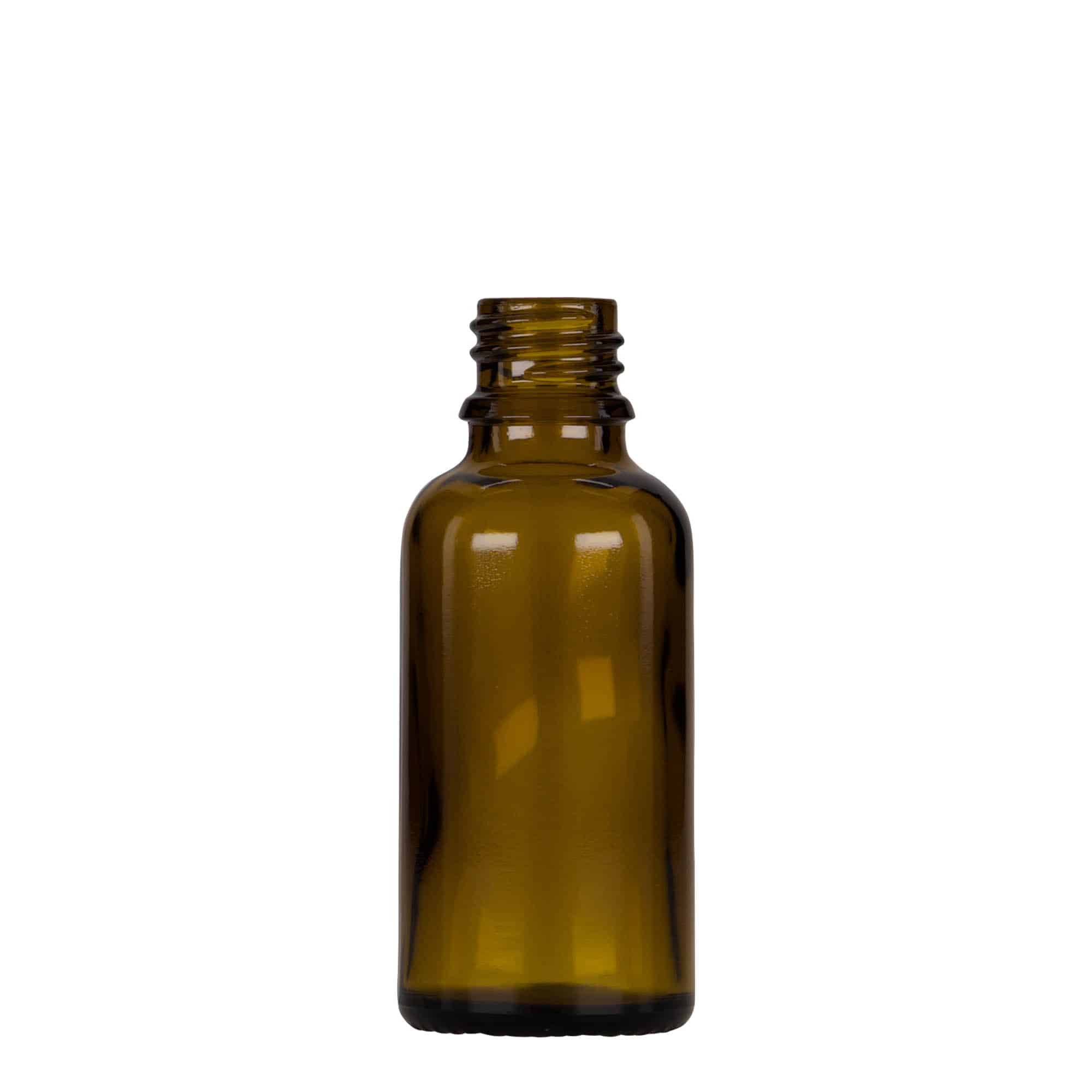 30 ml medicine pipette bottle, glass, brown/black, closure: DIN 18