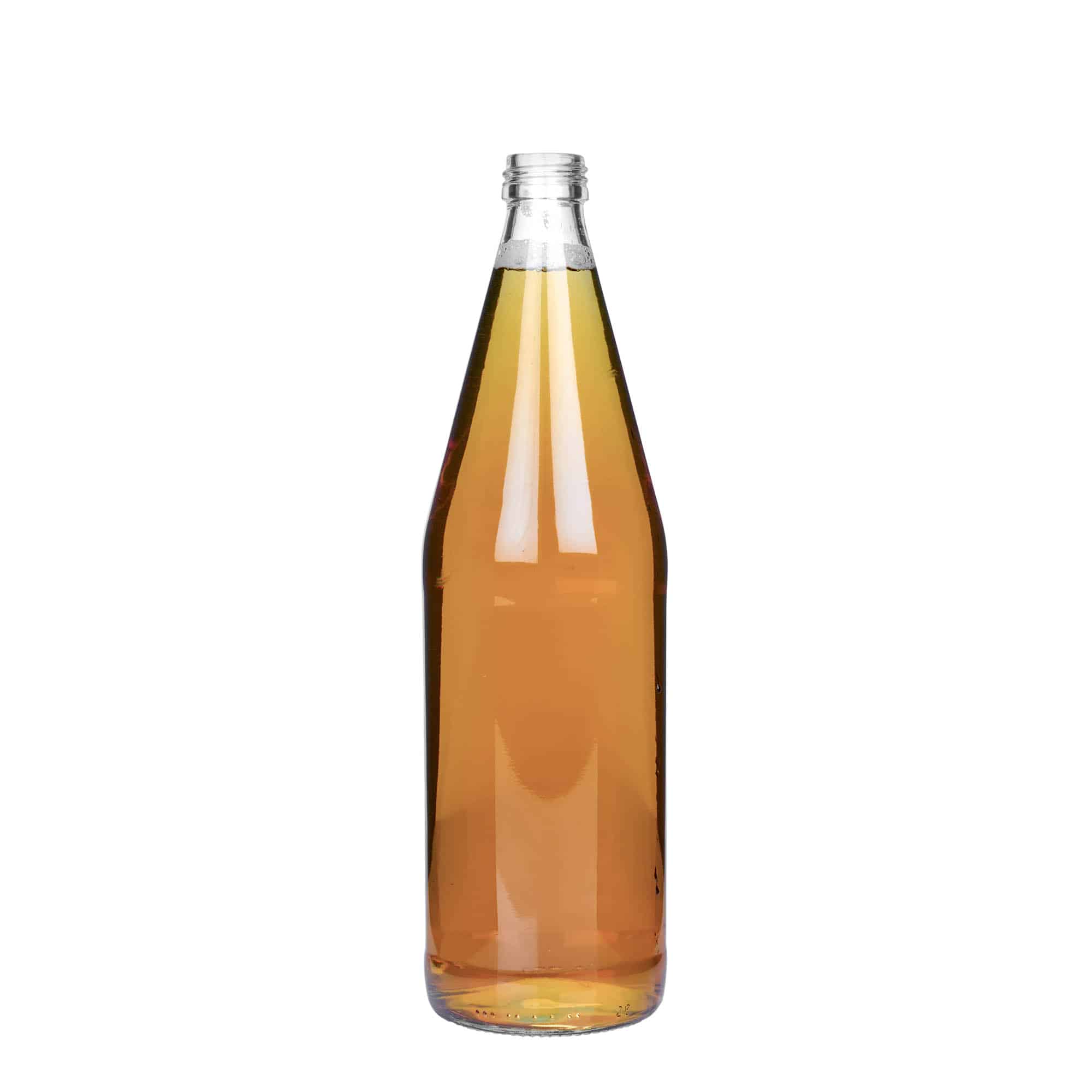 750 ml universal bottle, carrot shaped, glass, closure: PP 28