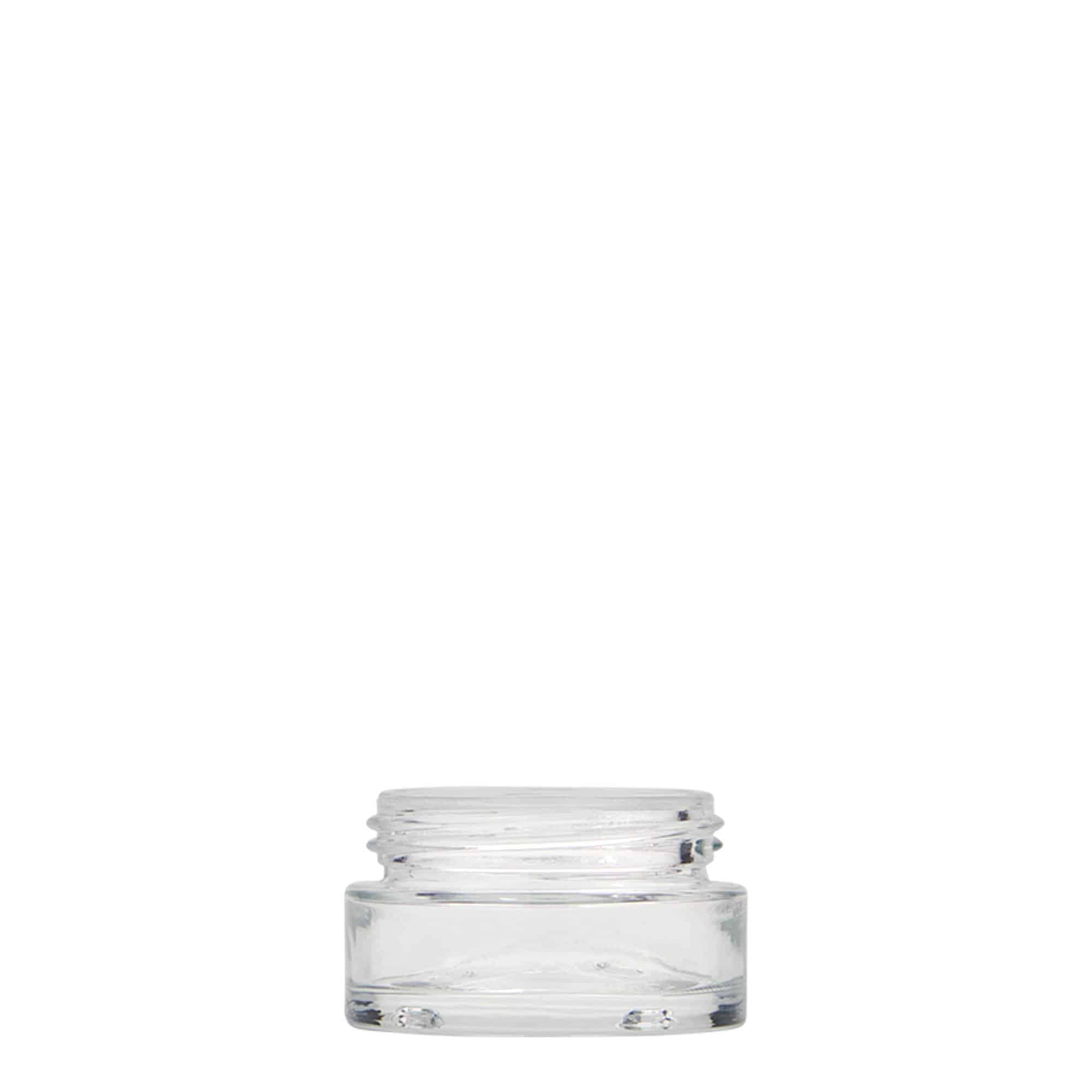 15 ml cosmetic jar 'Clear Edition', glass, closure: screw cap