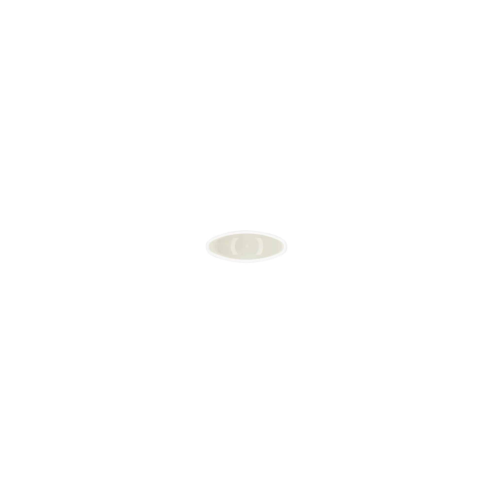 Screw cap for tube bottle, oval, plastic, white