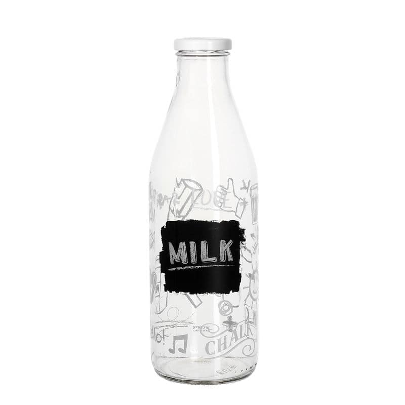 1,000 ml milk bottle 'Lavagna', closure: twist off (TO 43)