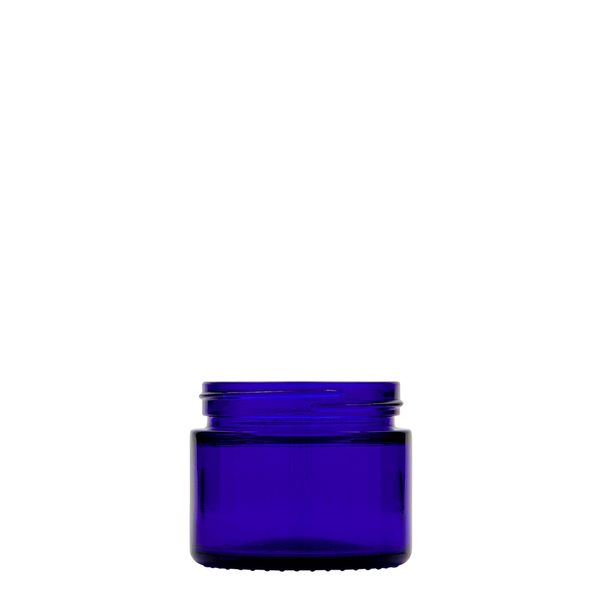 50 ml cosmetic jar 'Blue Edition', glass, royal blue, closure: screw cap