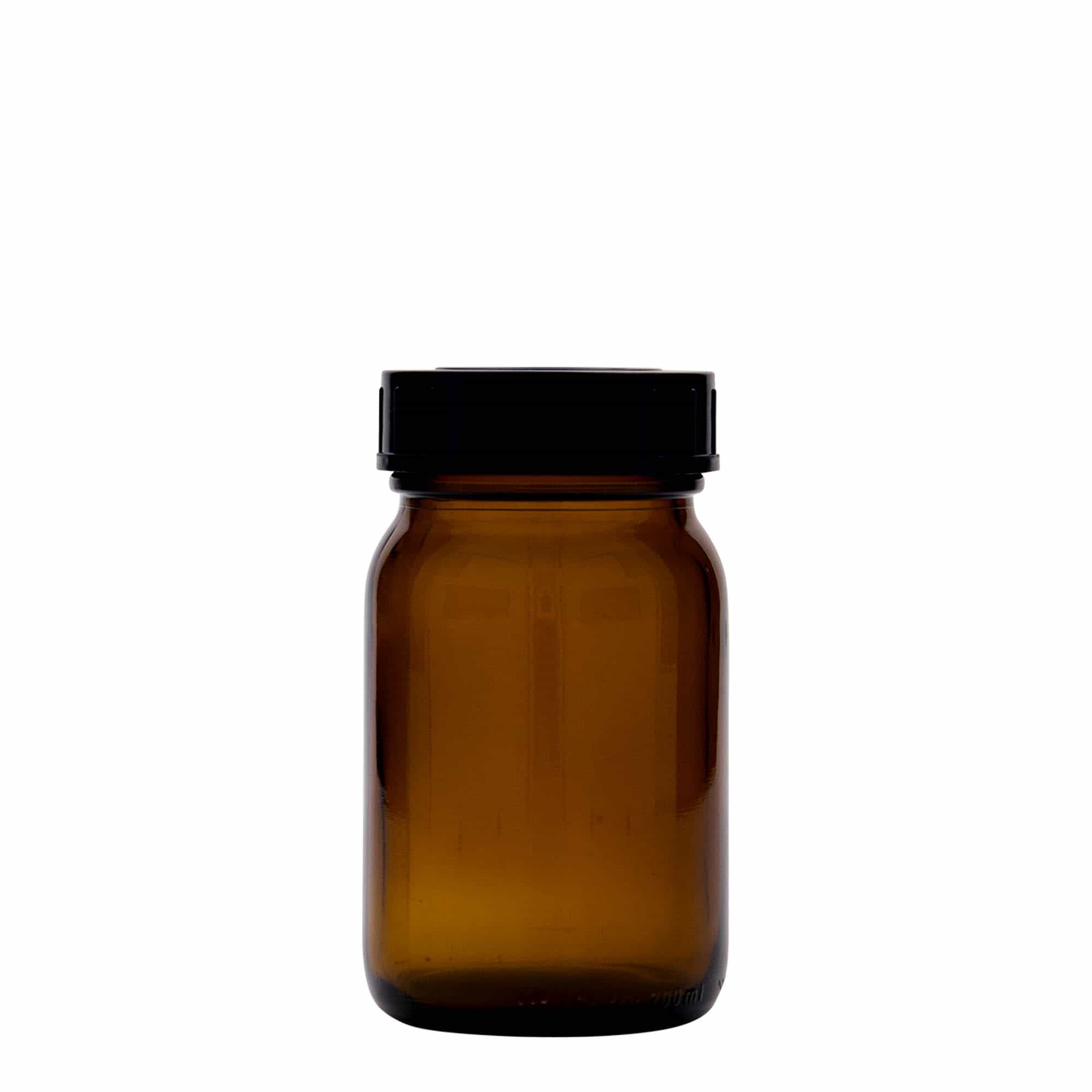 200 ml wide mouth jar, brown, closure: DIN 55