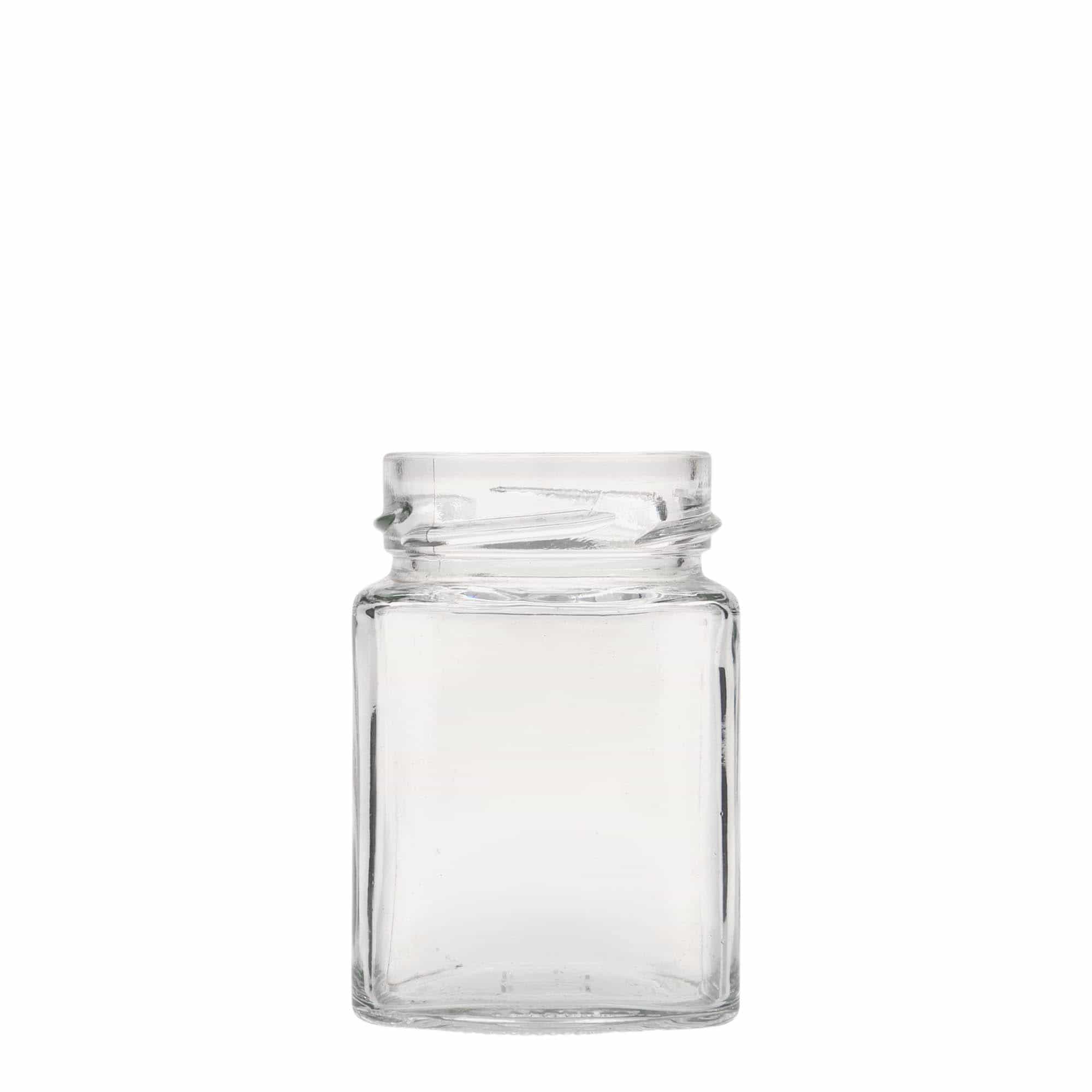 212 ml square jar 'Funny', closure: deep twist off (DTO 58)