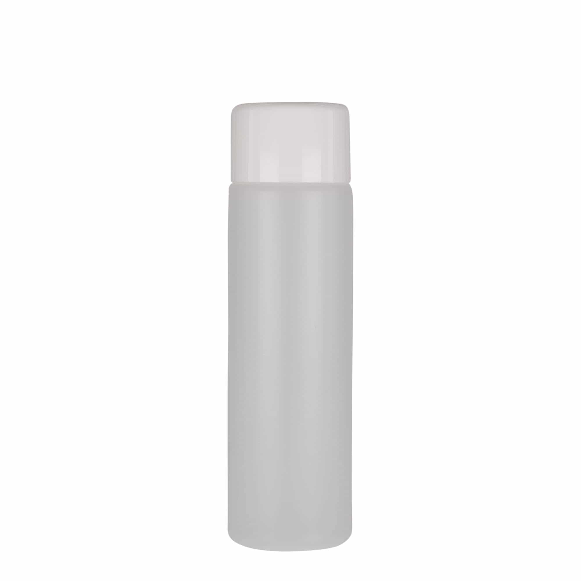 250 ml round bottle, PE plastic, natural, closure: screw cap