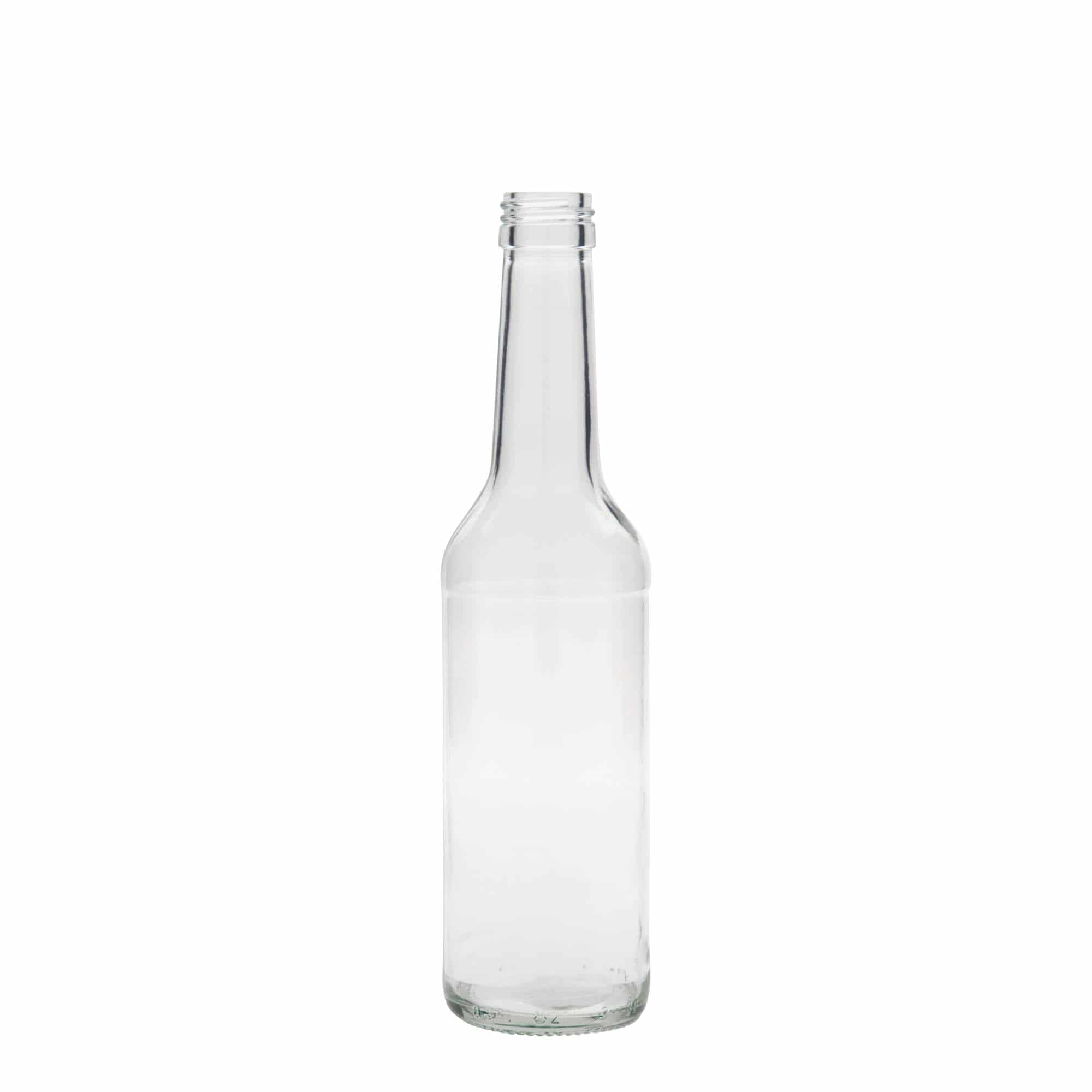 350 ml straight neck glass bottle, closure: PP 28