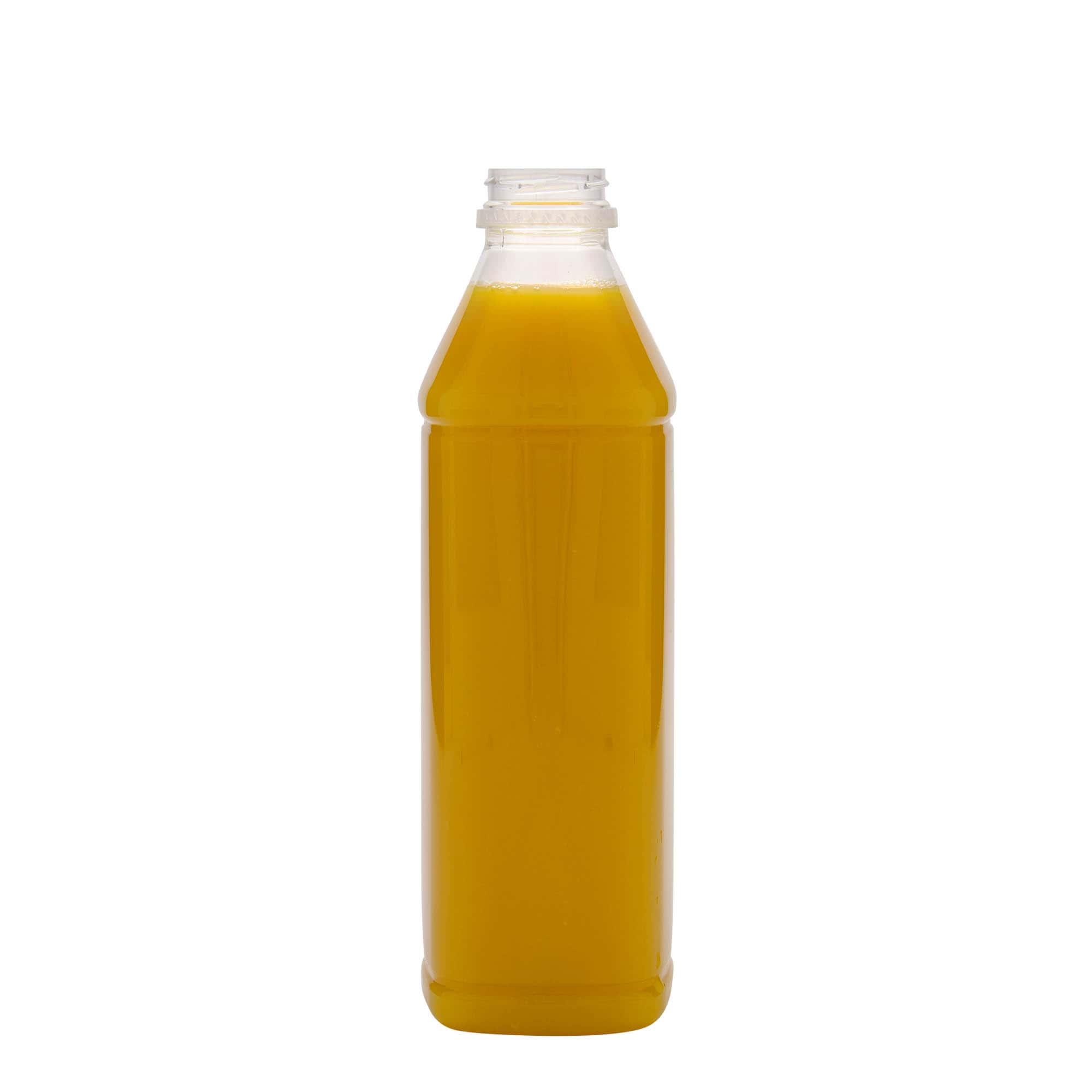 1,000 ml PET bottle ‘Milk and Juice Carré’, square, plastic, closure: 38 mm