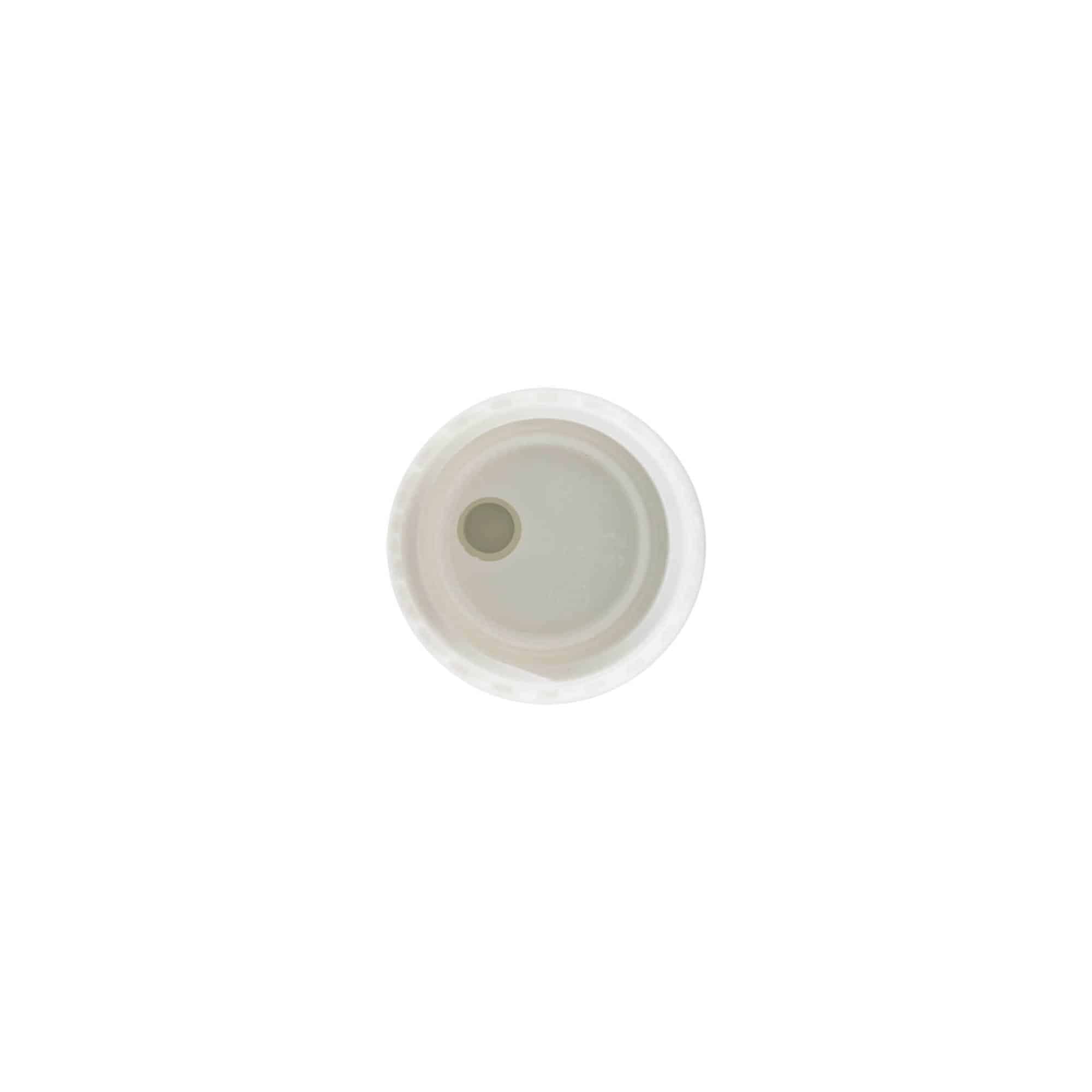 Screw cap with disc top, PP plastic, white, for opening: GPI 24/410