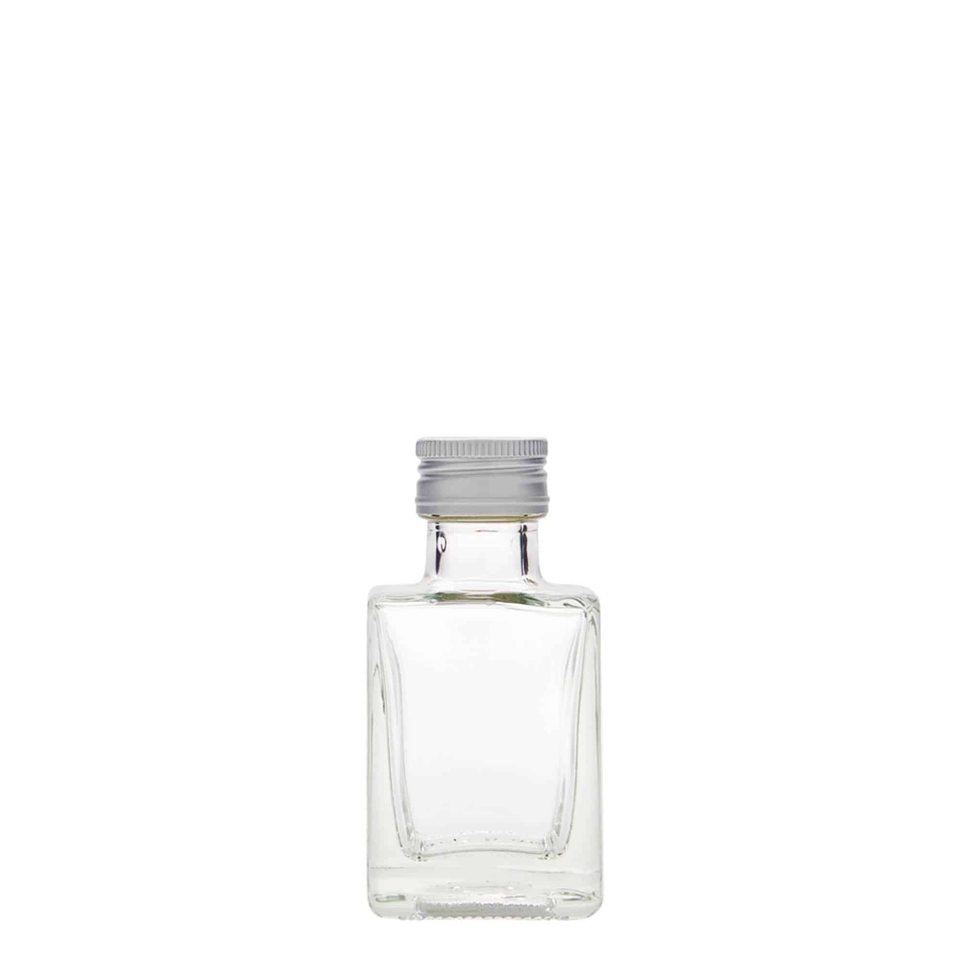 50 ml glass bottle 'Cube', square, closure: PP 24