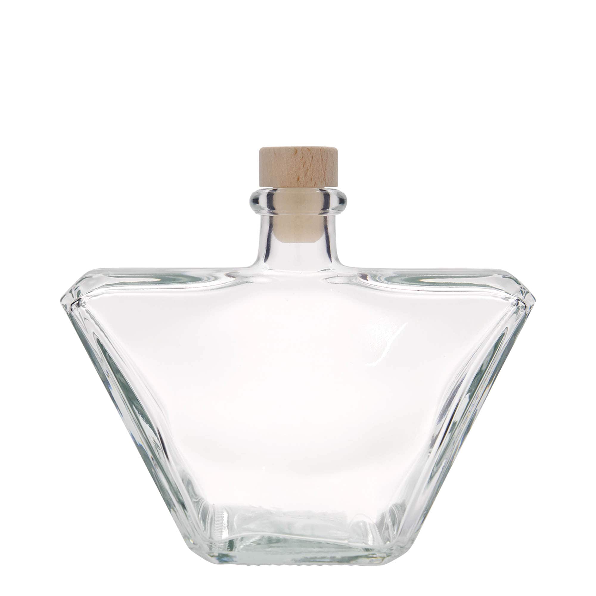 500 ml glass bottle 'Charly', rectangular, closure: cork