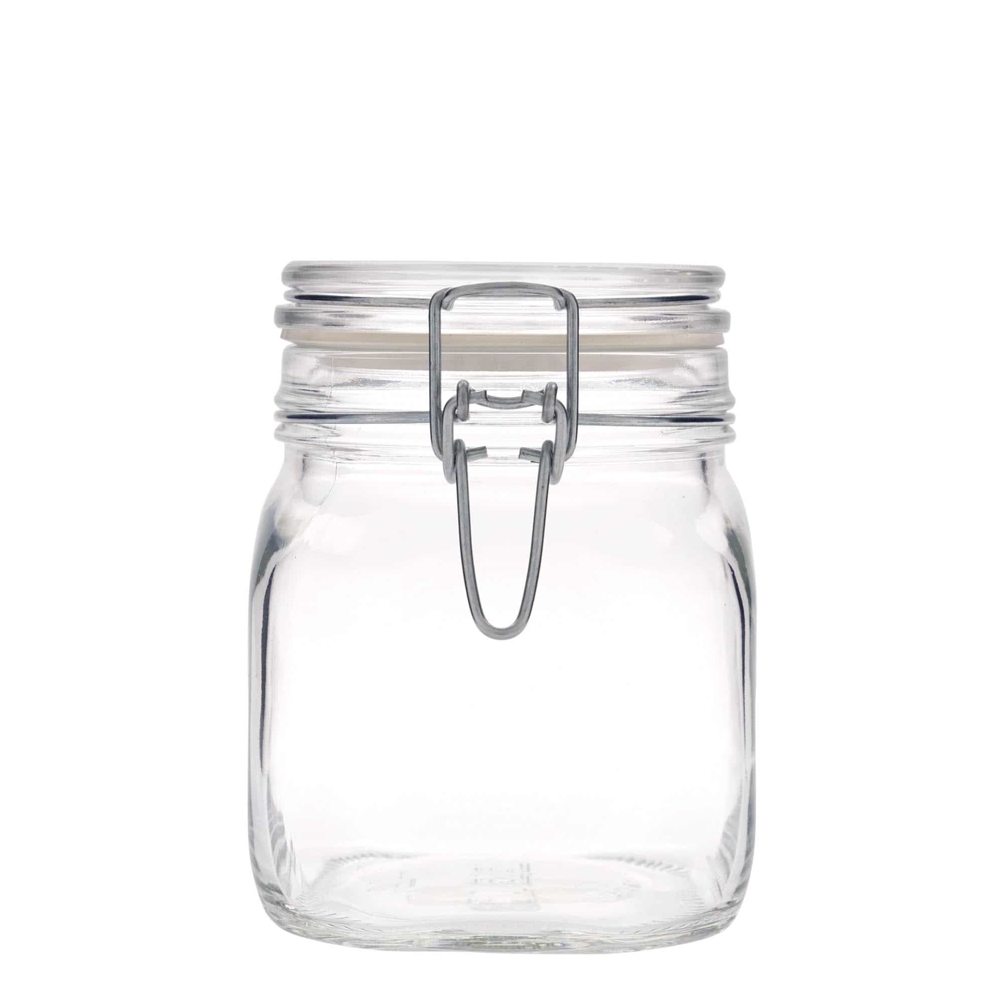 750 ml clip top jar 'Fido', square, closure: clip top